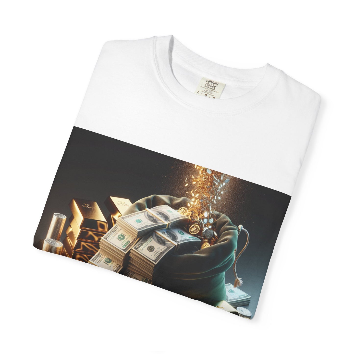 Stylish Money-Themed Unisex Garment-Dyed T-Shirt