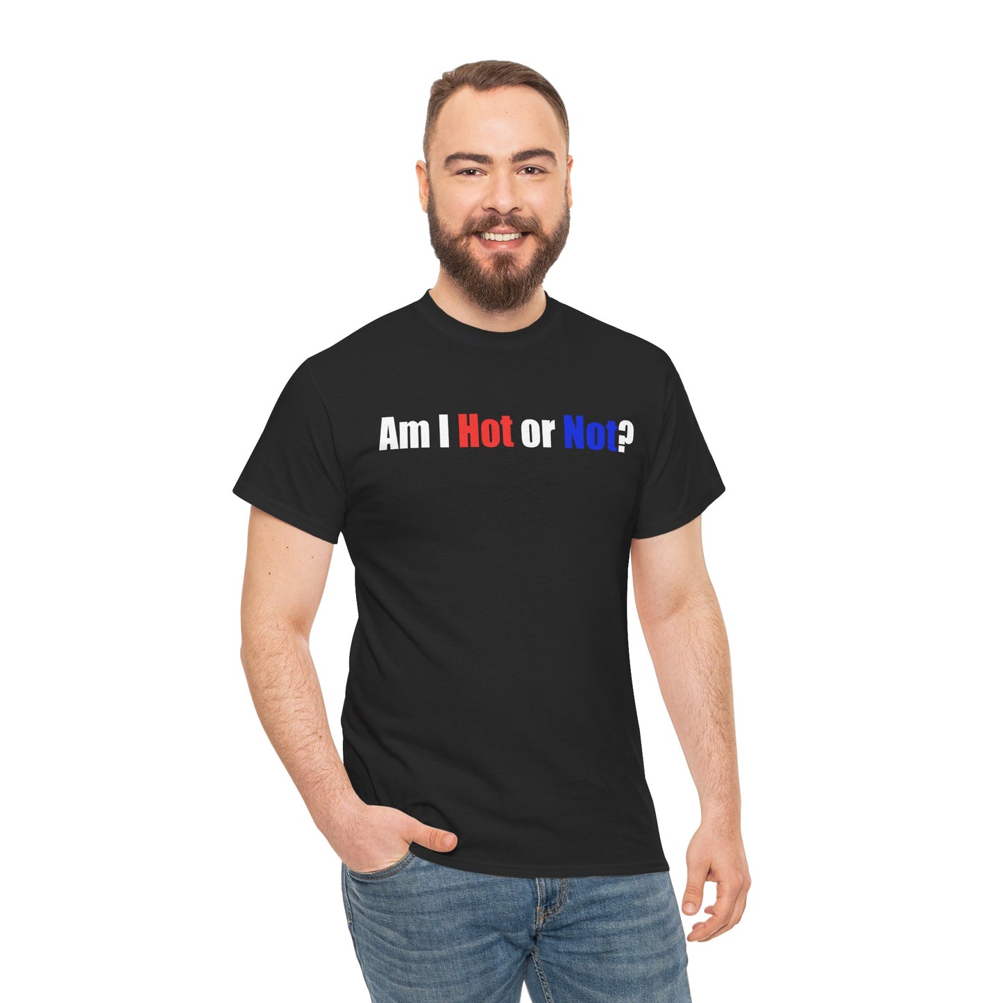 Hot Not Unisex Heavy Cotton Tee - Funny Graphic T-Shirt for Casual Wear