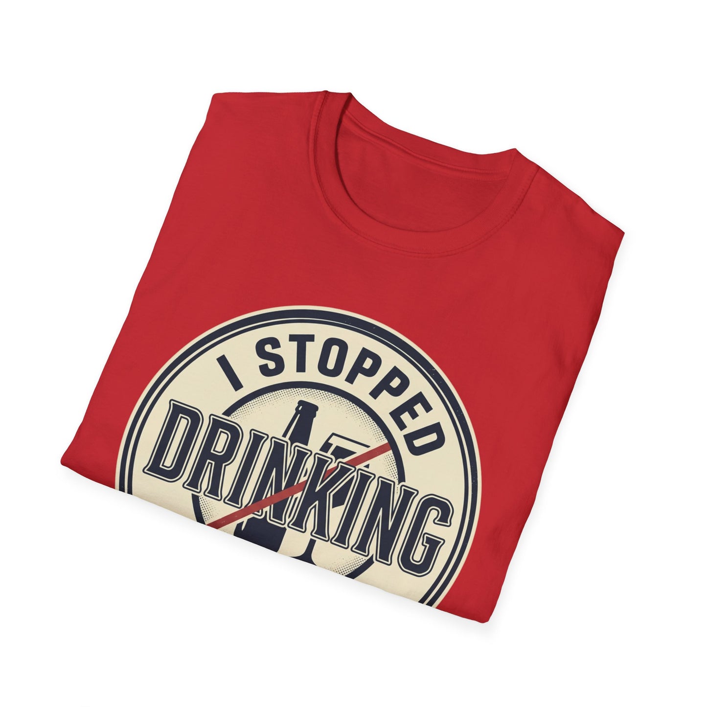 'Stopped Drinking at 21' Vintage Sobriety Shirt