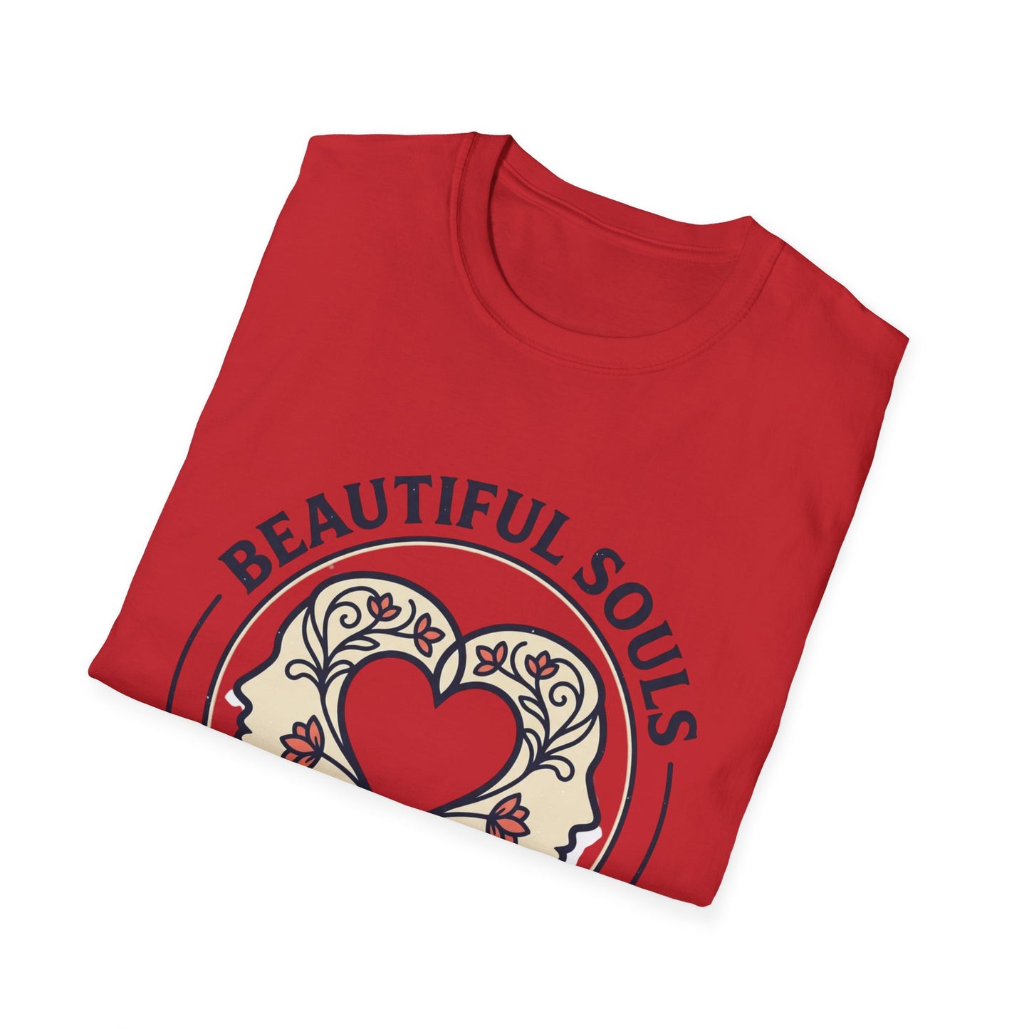 Beautiful Souls Graphic T-Shirt — "Beautiful Souls" Heart Floral Tee