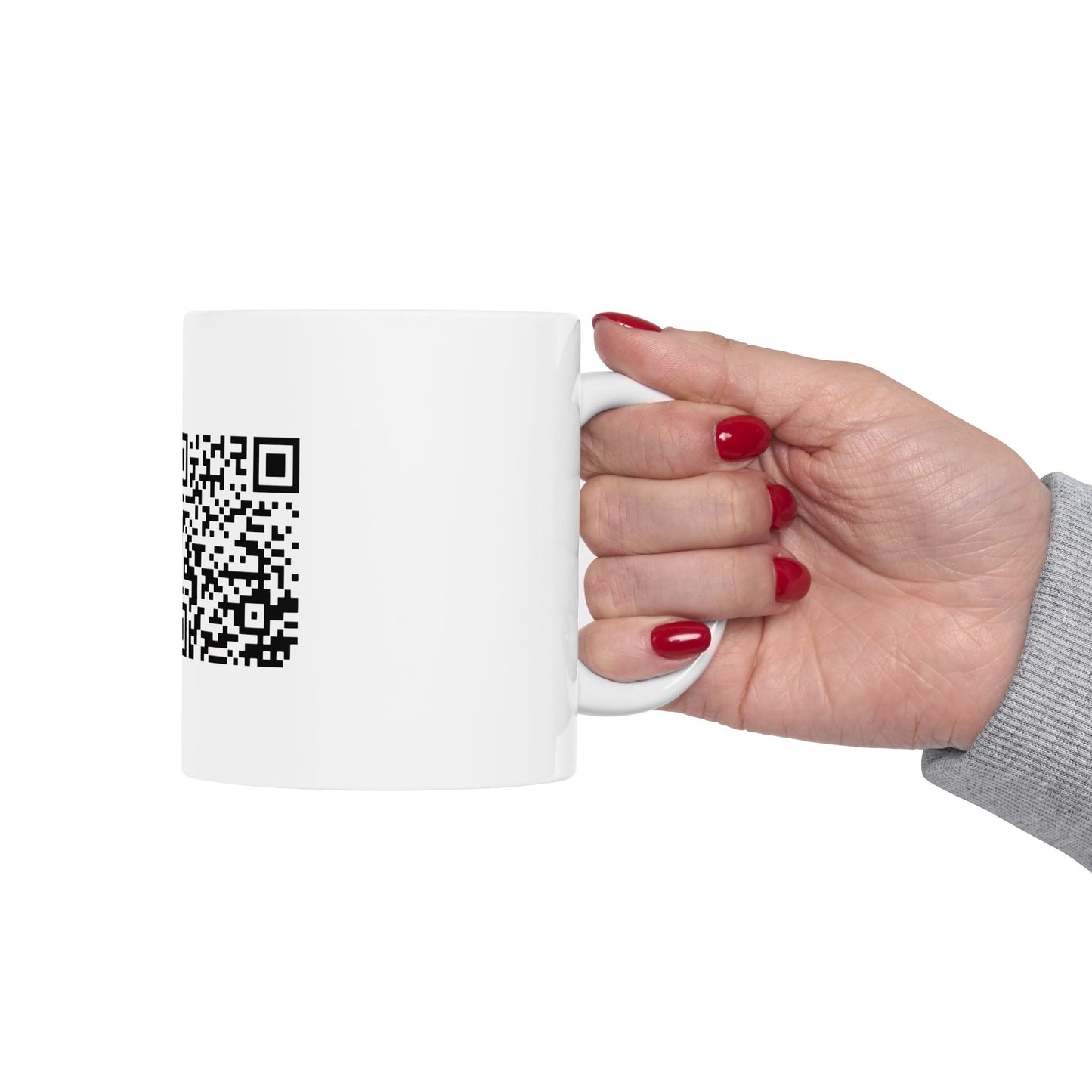 Ceramic Mug — Branded QR Code Business Contact Mug (11oz/15oz) Printify