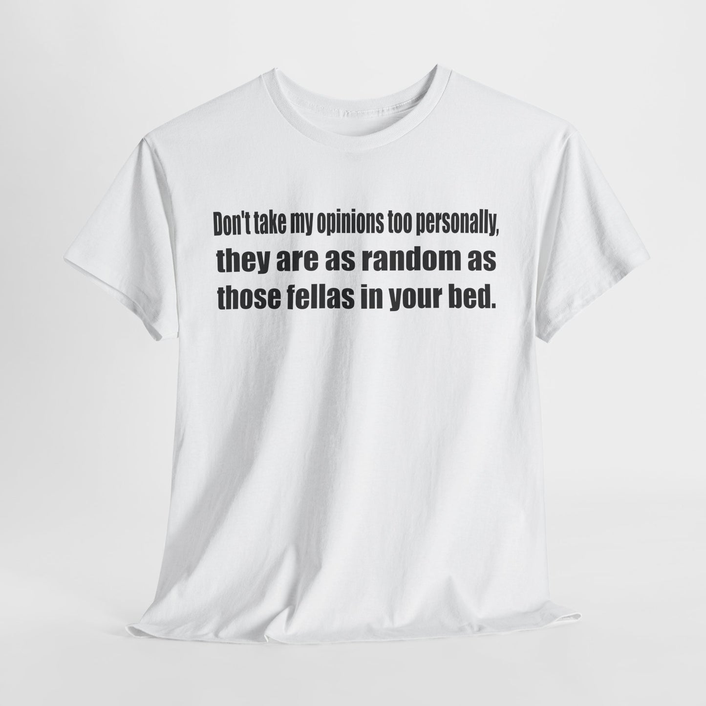 Funny Unisex Heavy Cotton Tee - "Don't Take My Opinions Too Personally"