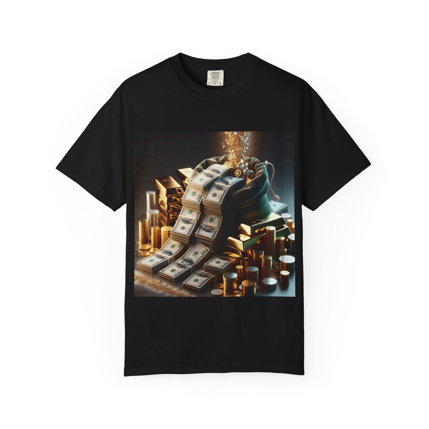 Stylish Money-Themed Unisex Garment-Dyed T-Shirt