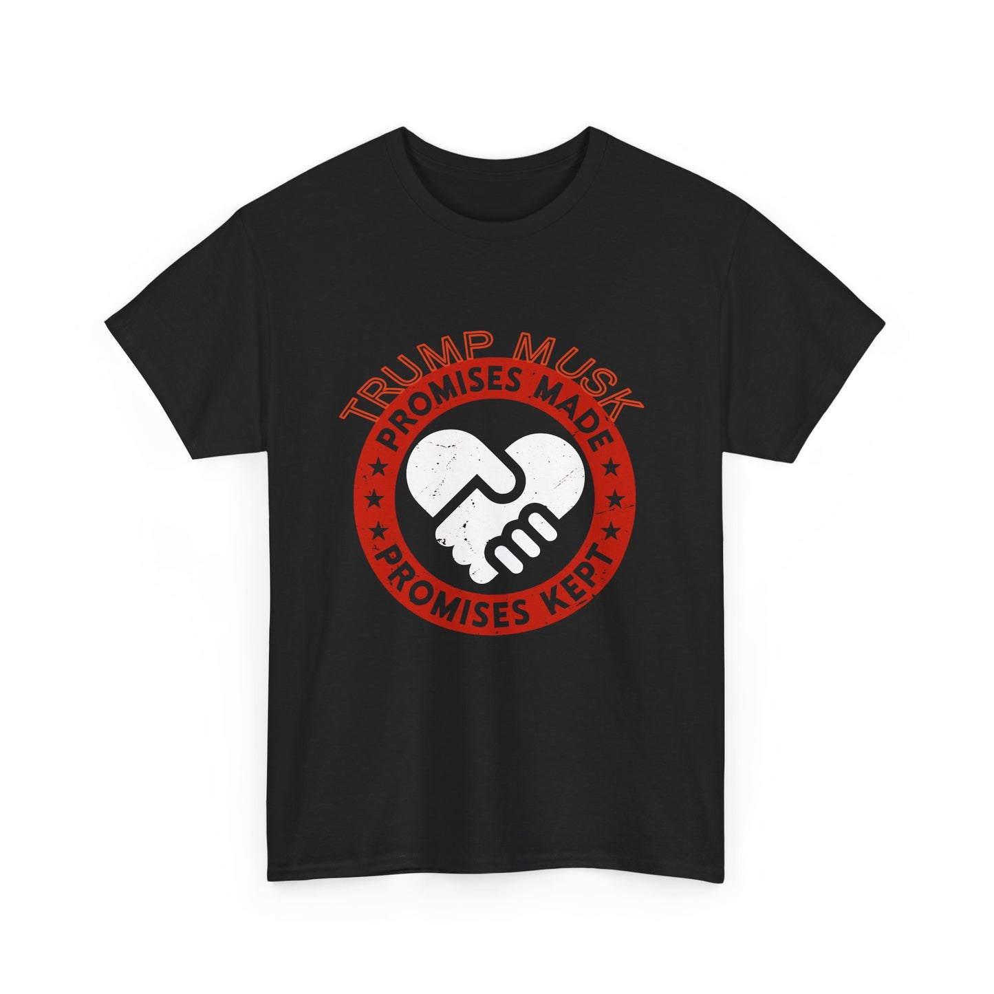 Trump Musk Promises Made Promises Kept -Unisex Heavy Cotton Tee