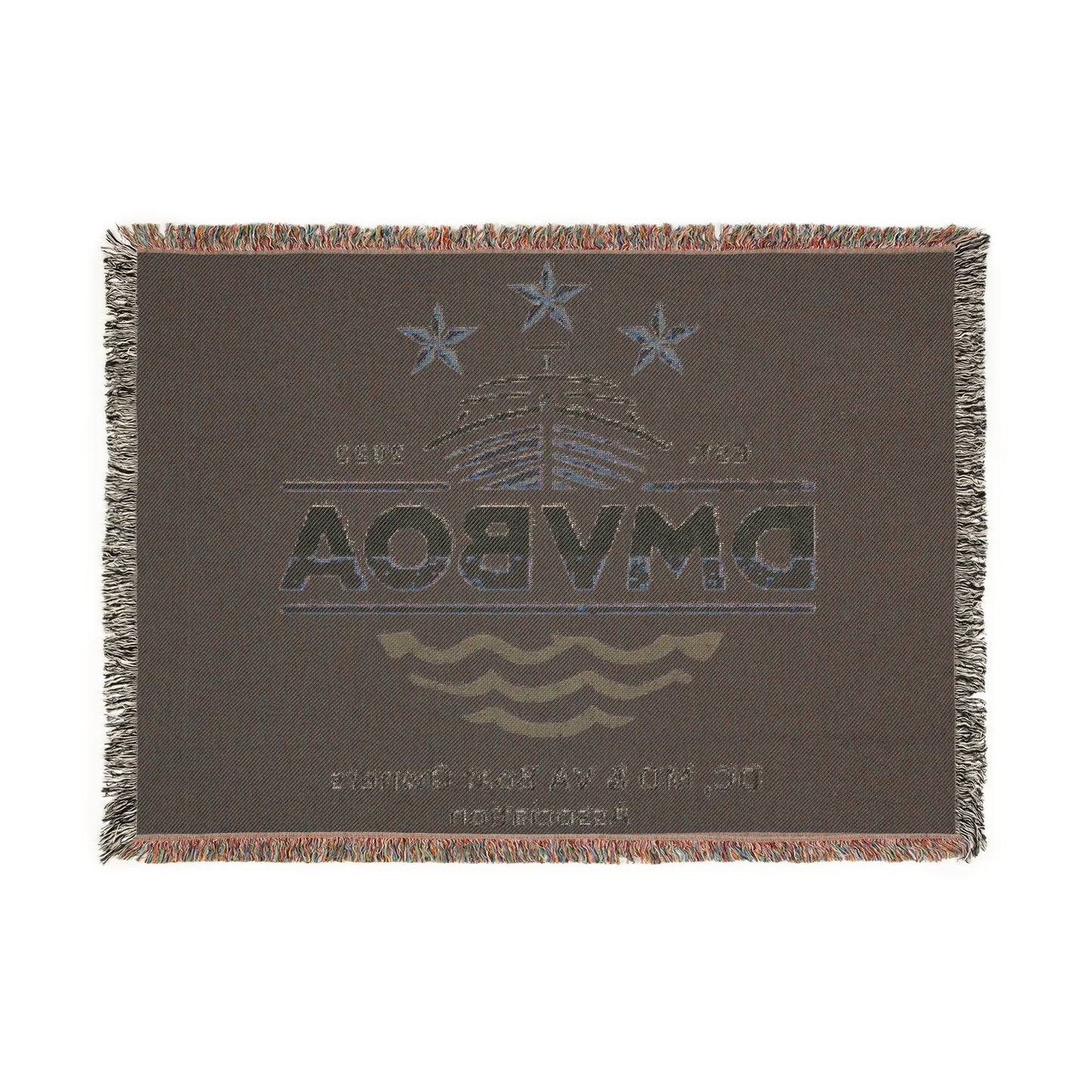 Woven Blanket — DMV BOA Boat Club Logo Throw Blanket