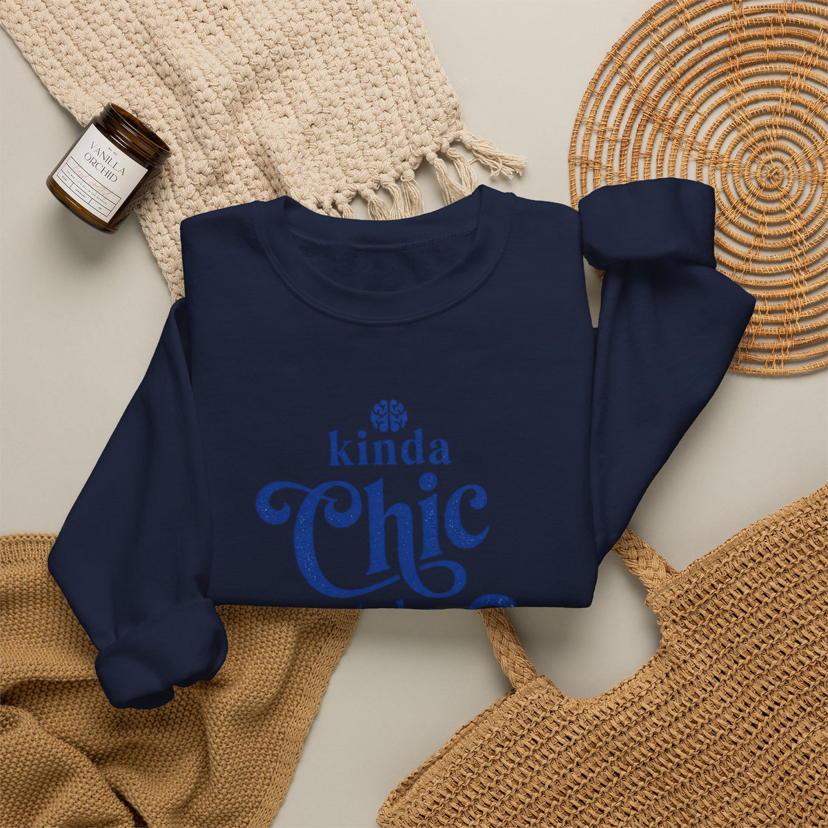 Kinda Chic to Be Creative Sweatshirt | Typographic Script Crewneck