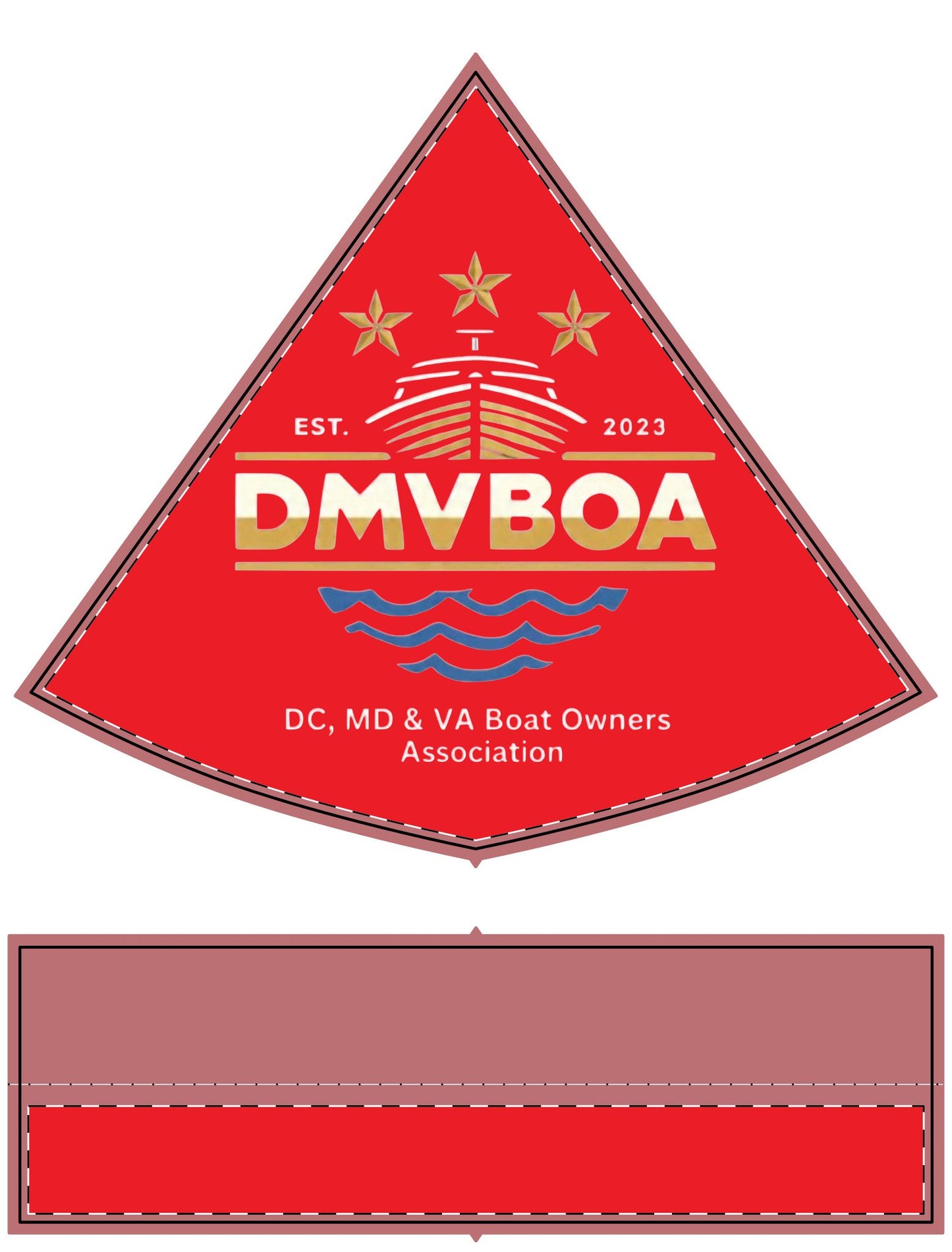 DMVBOA Logo Santa Hat — DC MD & VA Boat Owners Association Holiday Hat