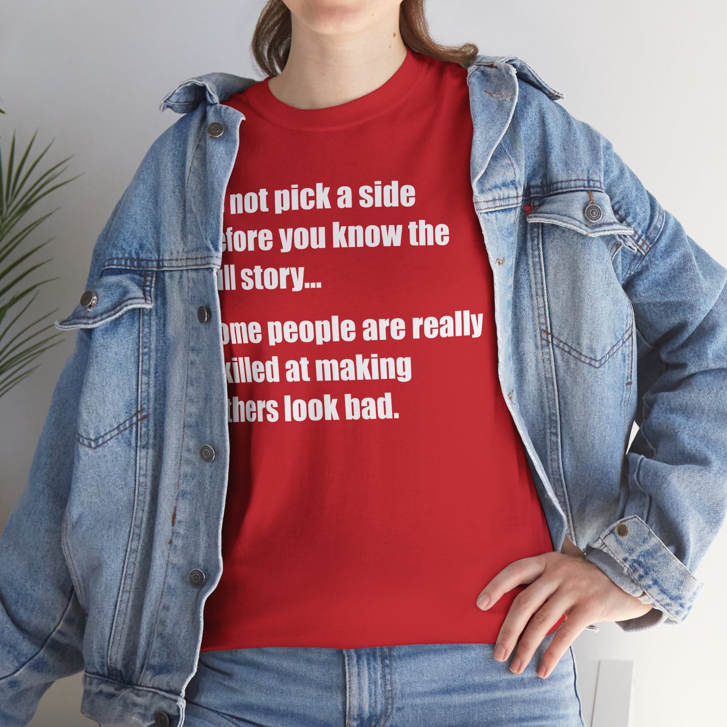 Don't pick a side before you know