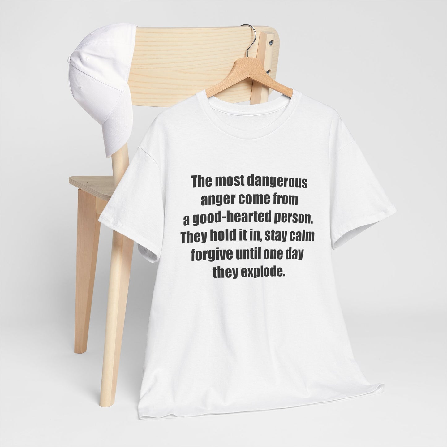 Inspirational Quote Unisex Heavy Cotton Tee - Stay Calm, Forgive Until They Explode
