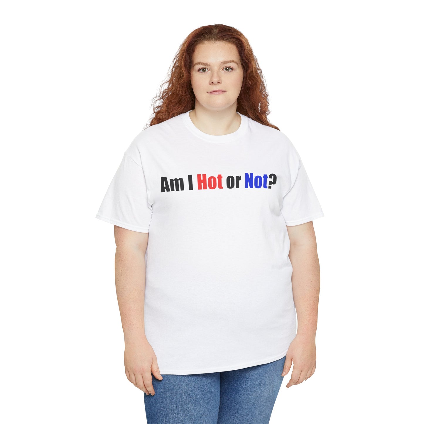 Unisex Cotton Tee - Am I Hot or Not? Funny Graphic T-Shirt for Casual Style