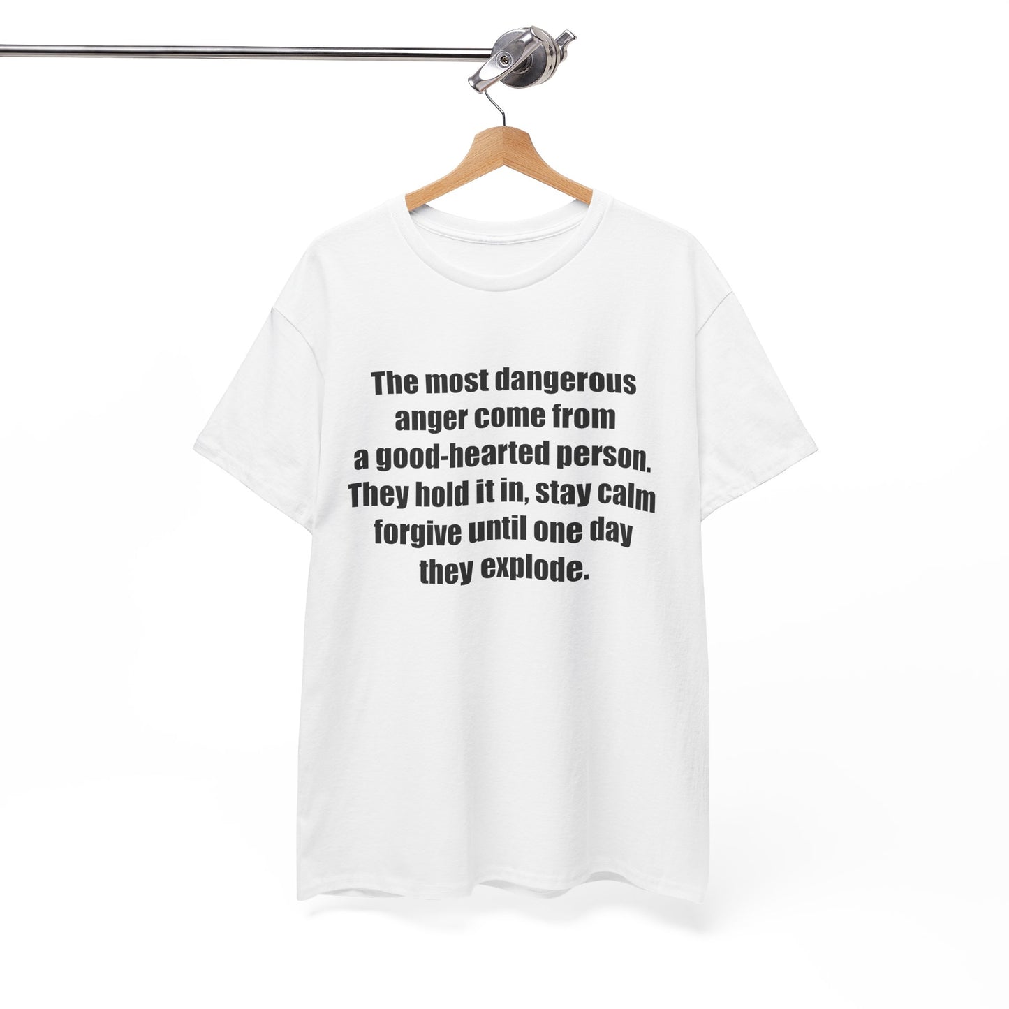 Inspirational Quote Unisex Heavy Cotton Tee - Stay Calm, Forgive Until They Explode