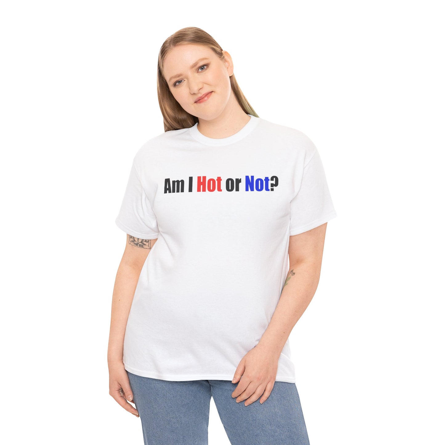 Unisex Cotton Tee - Am I Hot or Not? Funny Graphic T-Shirt for Casual Style