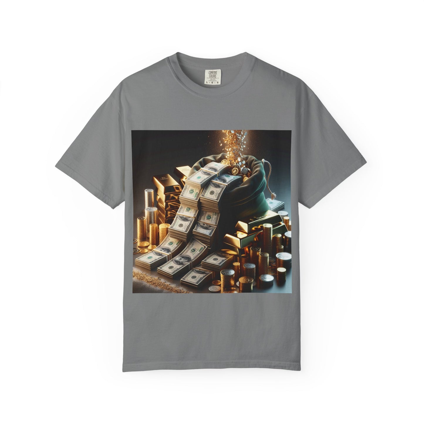 Stylish Money-Themed Unisex Garment-Dyed T-Shirt
