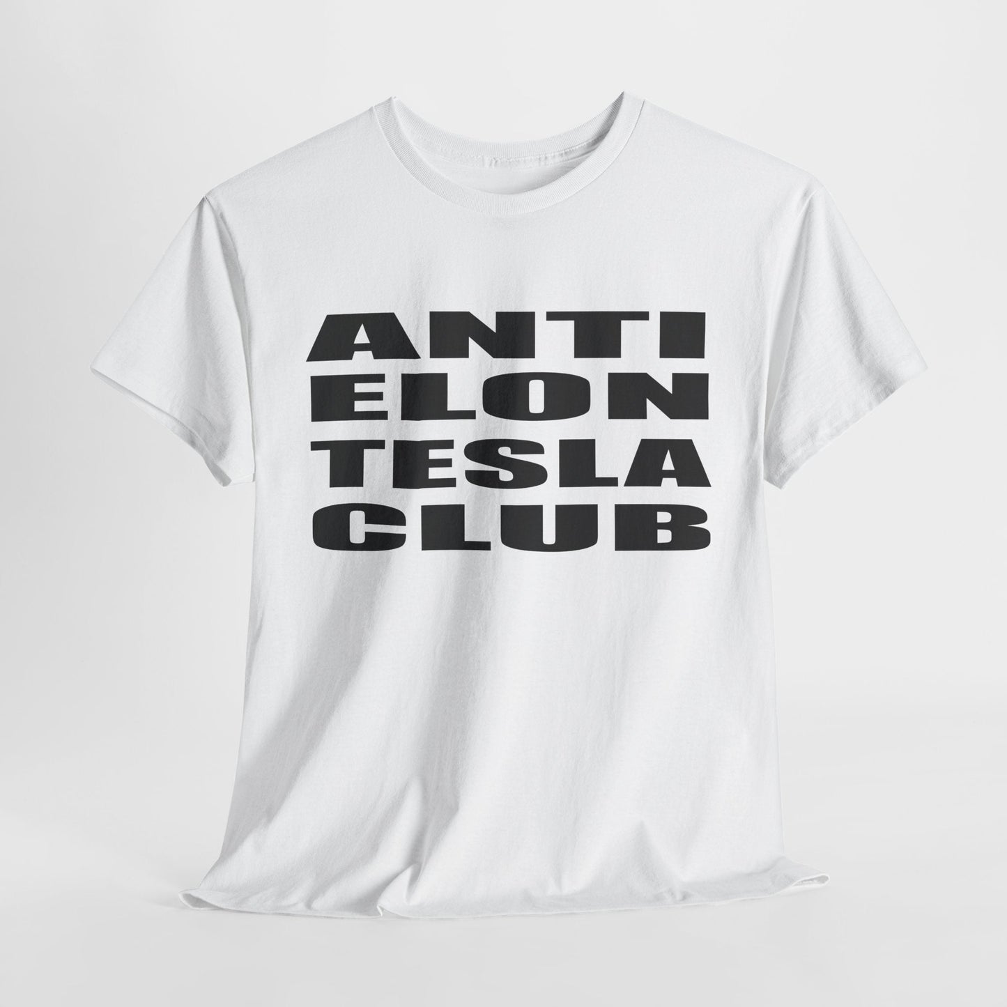 Anti Elon Tesla Club Unisex Heavy Cotton Tee Printify