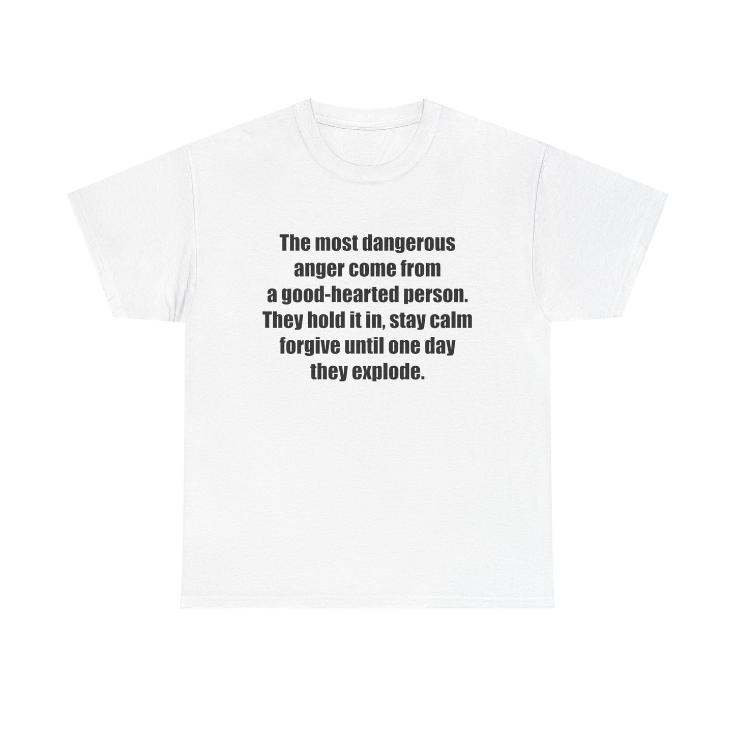 Inspirational Quote Unisex Heavy Cotton Tee - Stay Calm, Forgive Until They Explode