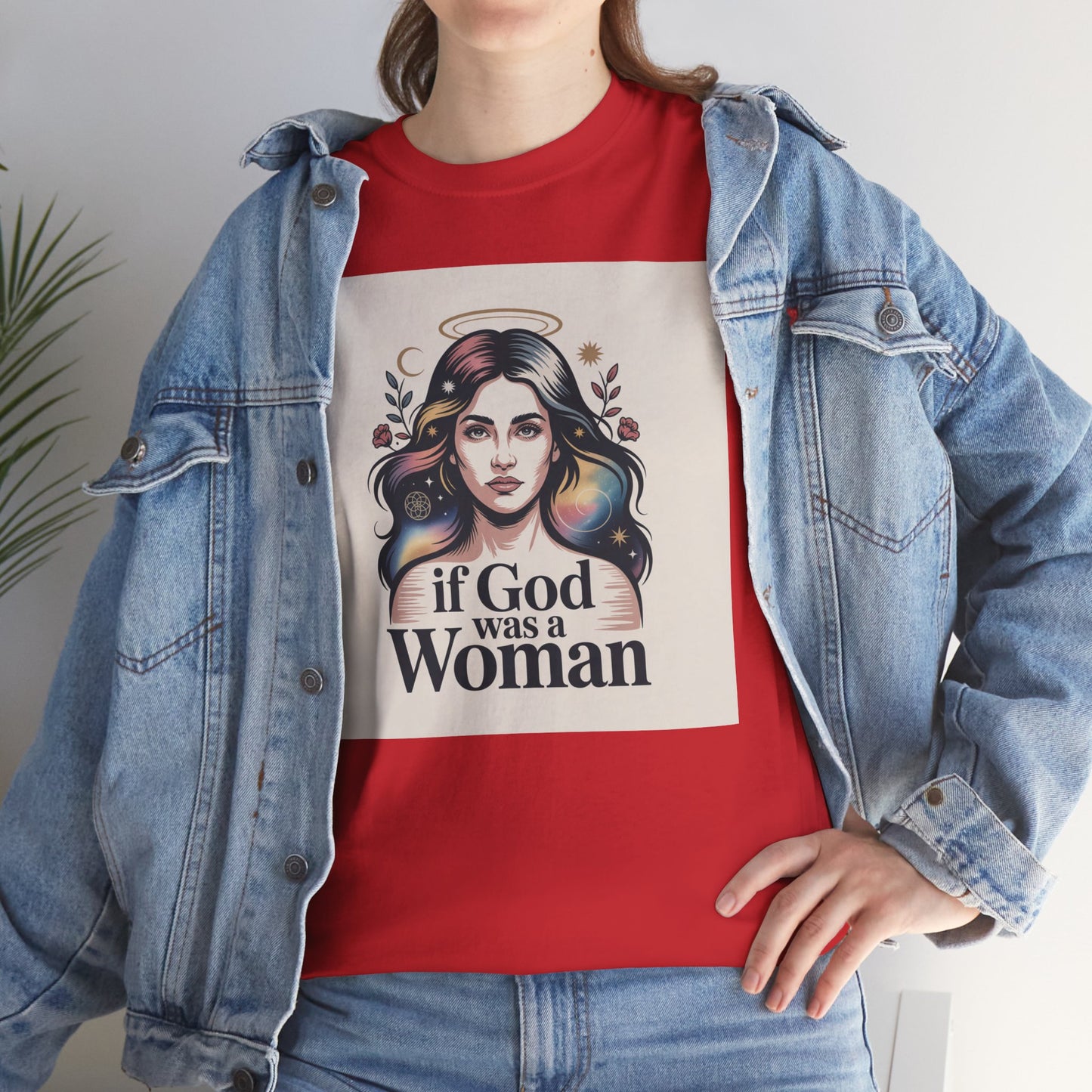 If God Was a Woman T-Shirt — Feminist Retro Portrait Tee