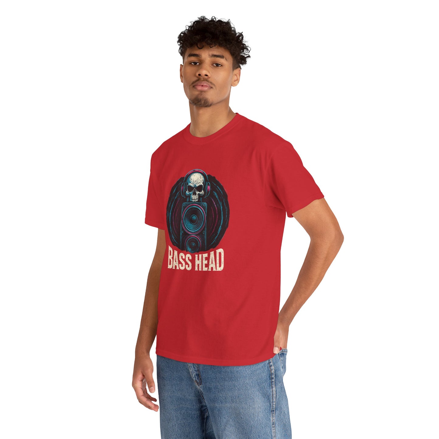 Bass Head Skull T-Shirt — Graphic DJ Speaker Tee