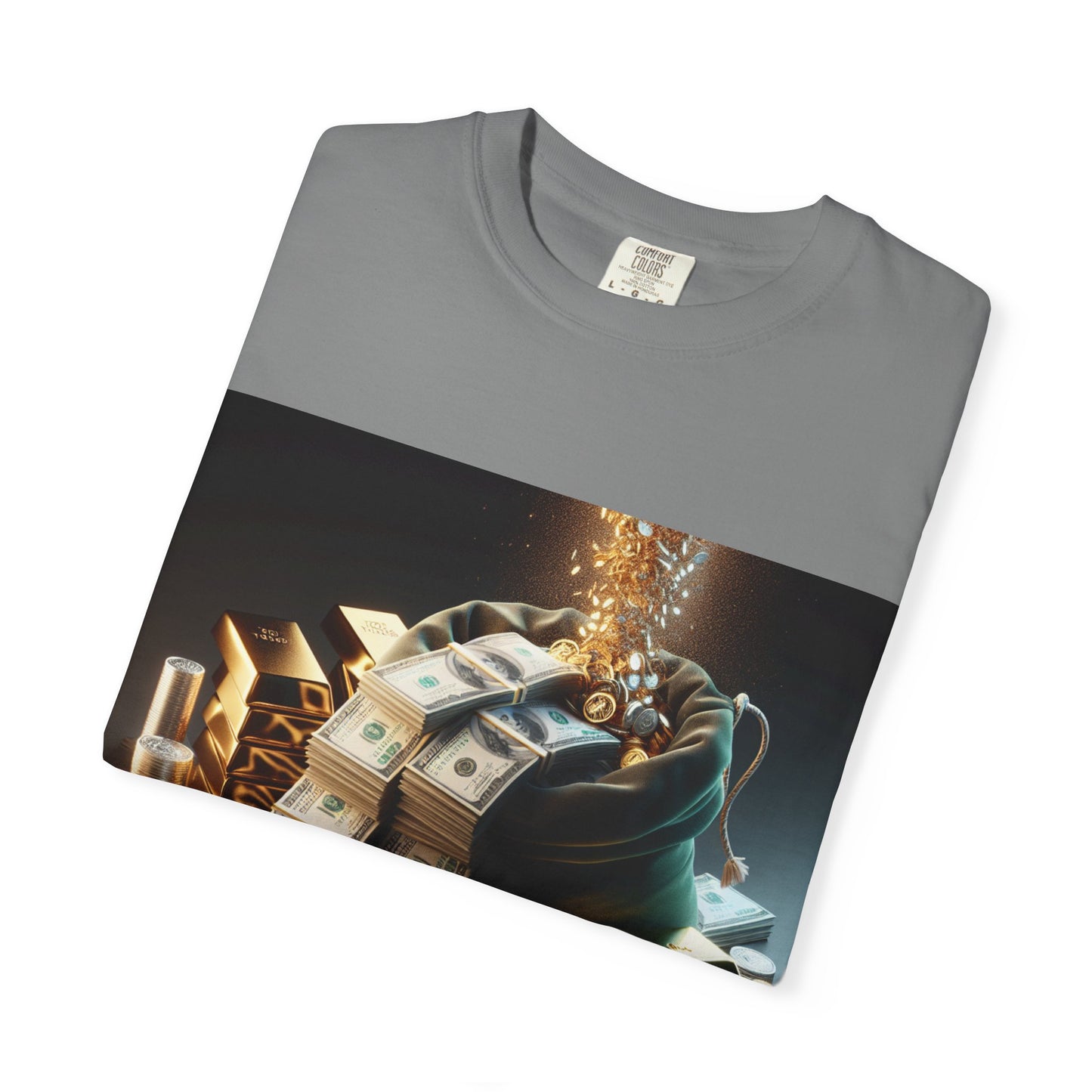 Stylish Money-Themed Unisex Garment-Dyed T-Shirt