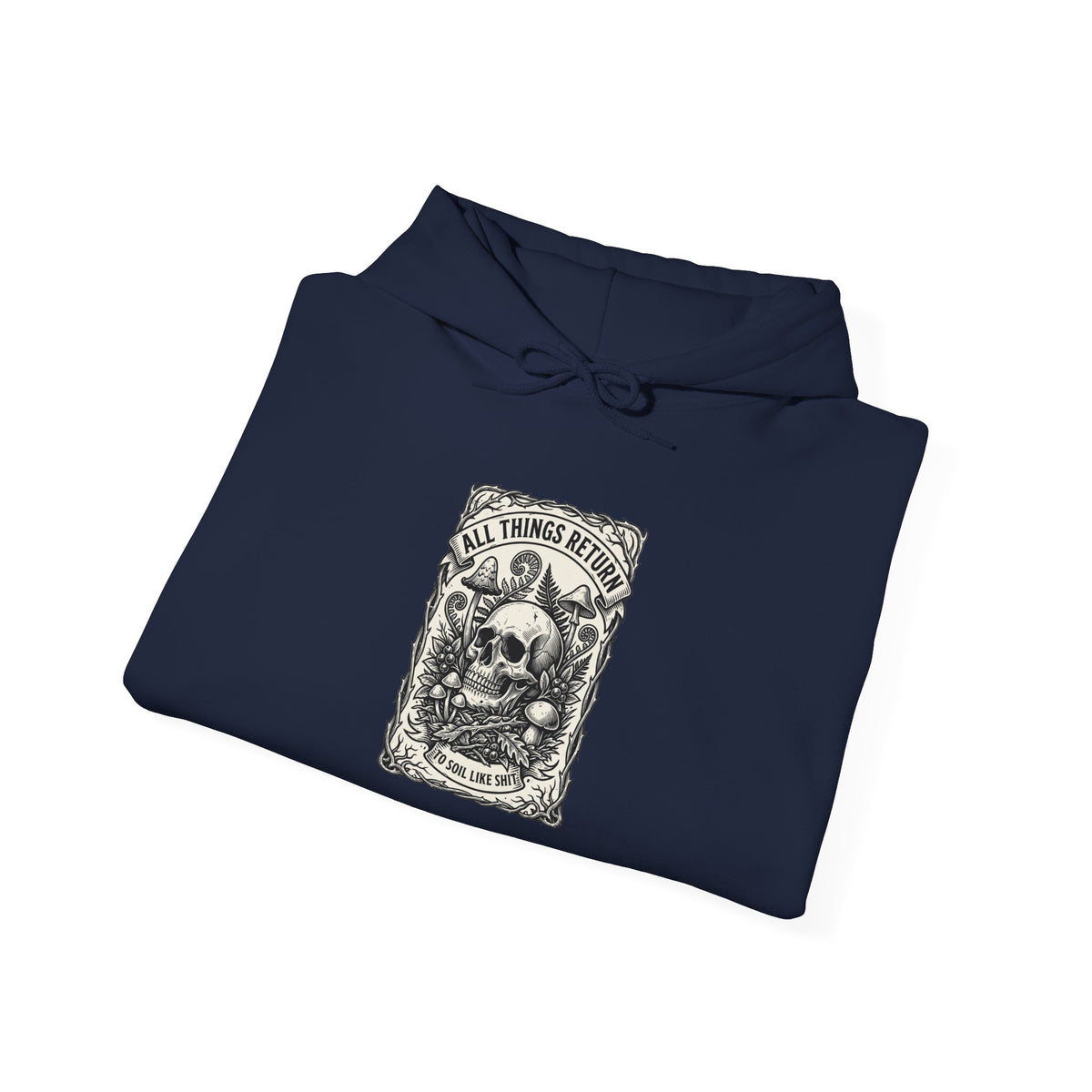 Skull & Botanical Crest Hoodie | Gothic Botanicals, Dark Floral