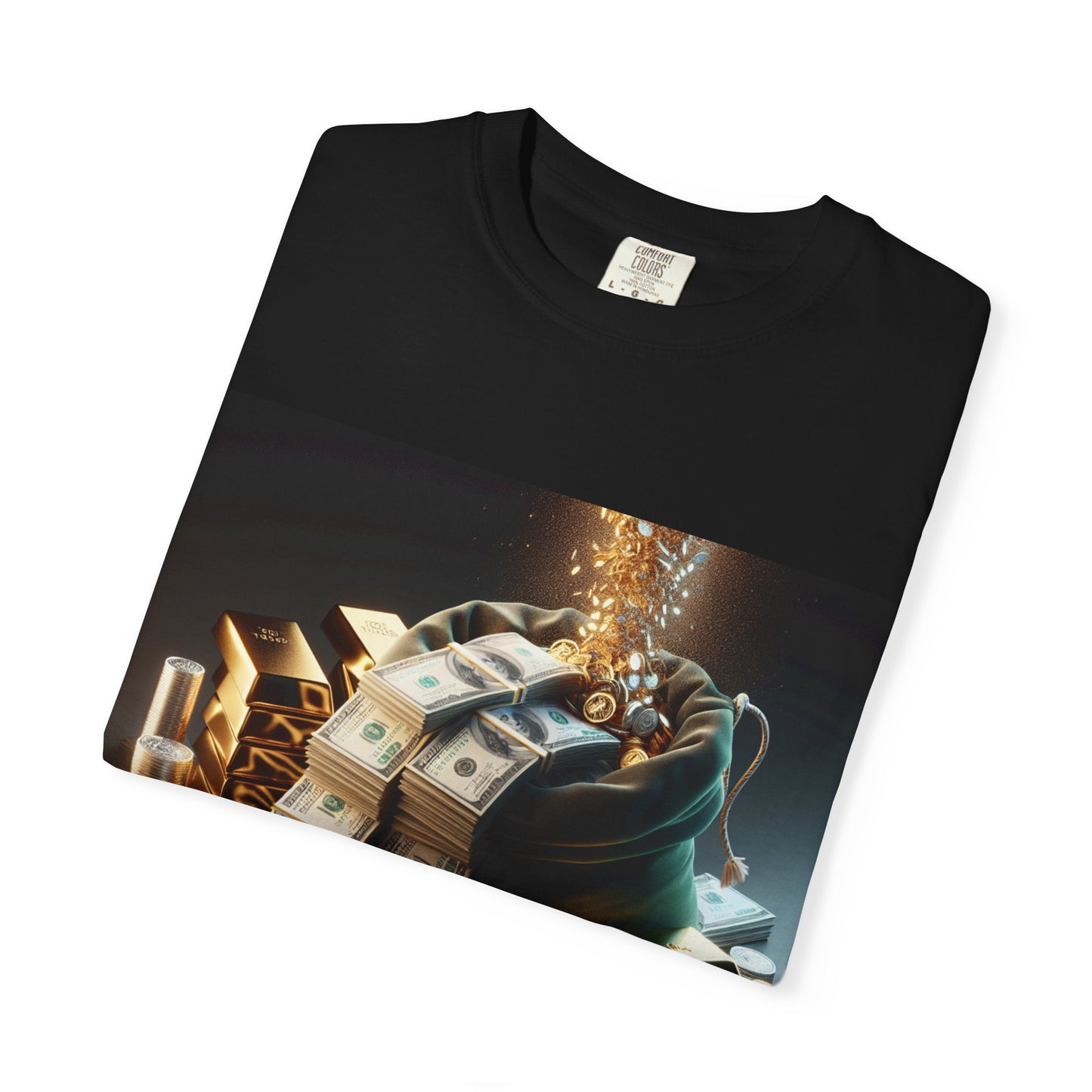 Stylish Money-Themed Unisex Garment-Dyed T-Shirt