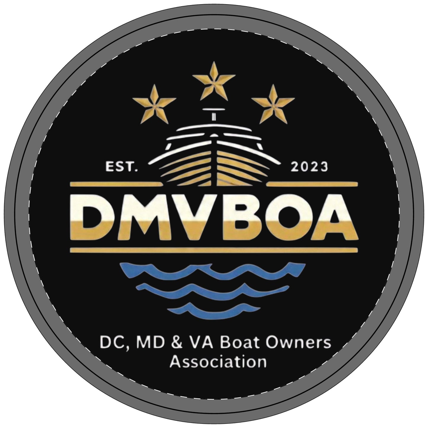 DMVBOA Retractable Pet Leash — Nautical Dog Leash with Boat Club Logo