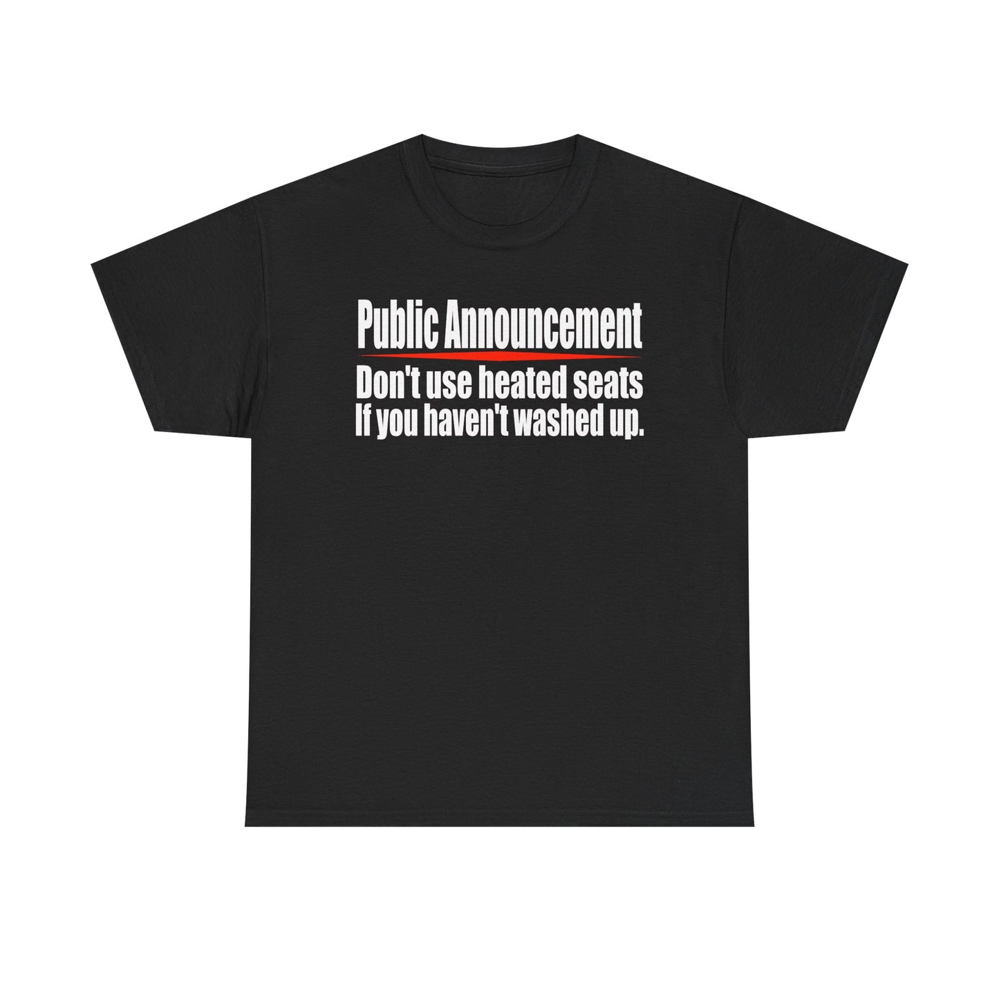 Wash up-Minimalist Unisex Heavy Cotton Tee with Red Accent