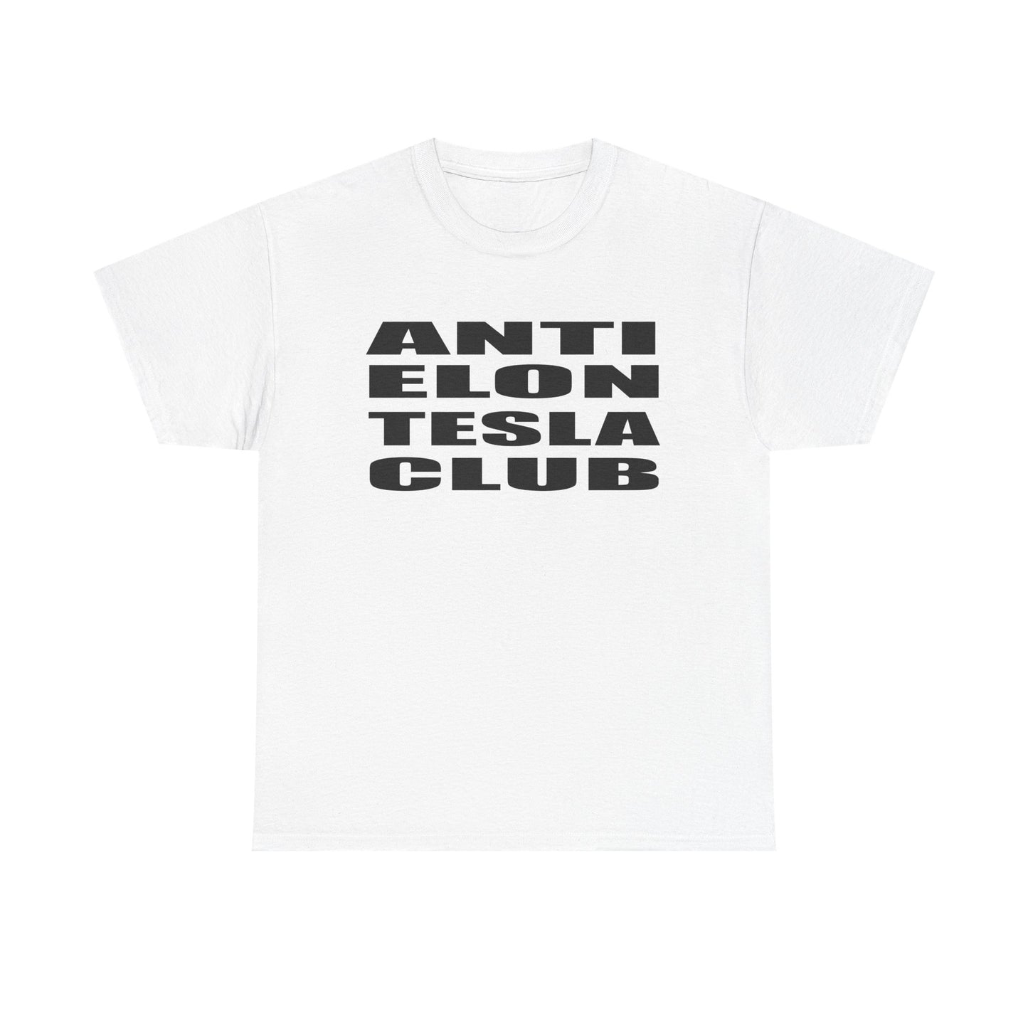 Anti Elon Tesla Club Unisex Heavy Cotton Tee