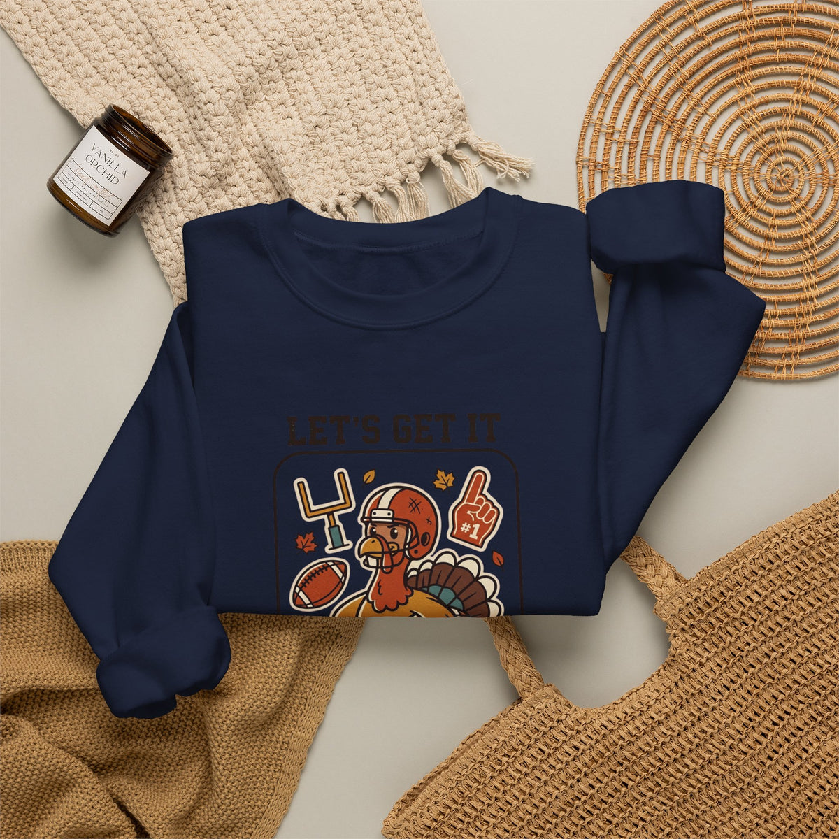 Turkey Bowl MVP Crewneck Sweatshirt | Thanksgiving Football Turkey, Fall Game Day