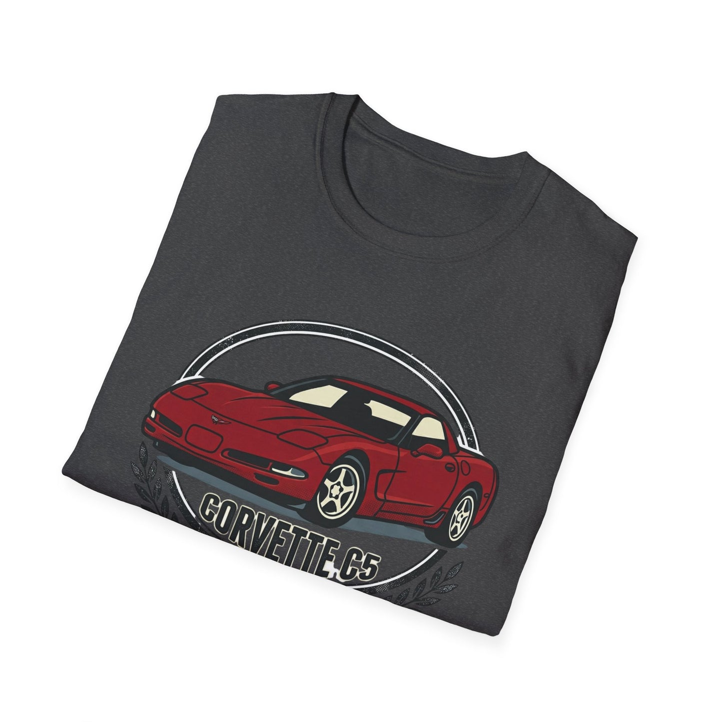 Corvette C5 T-Shirt – Classic Red Sports Car Crewneck for Car Enthusiasts