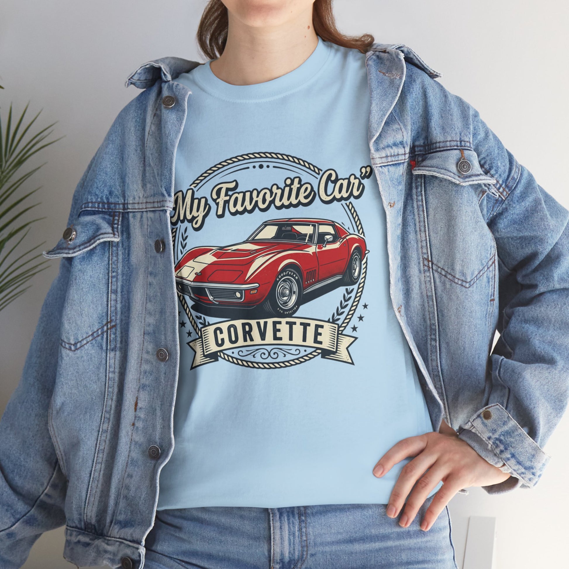 Corvette 'My Favorite Car' Classic Muscle Tee Printify