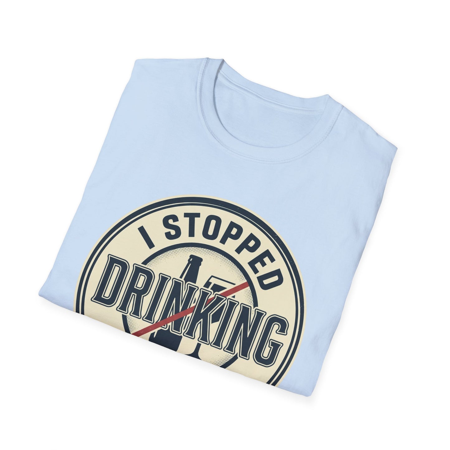 'Stopped Drinking at 21' Vintage Sobriety Shirt