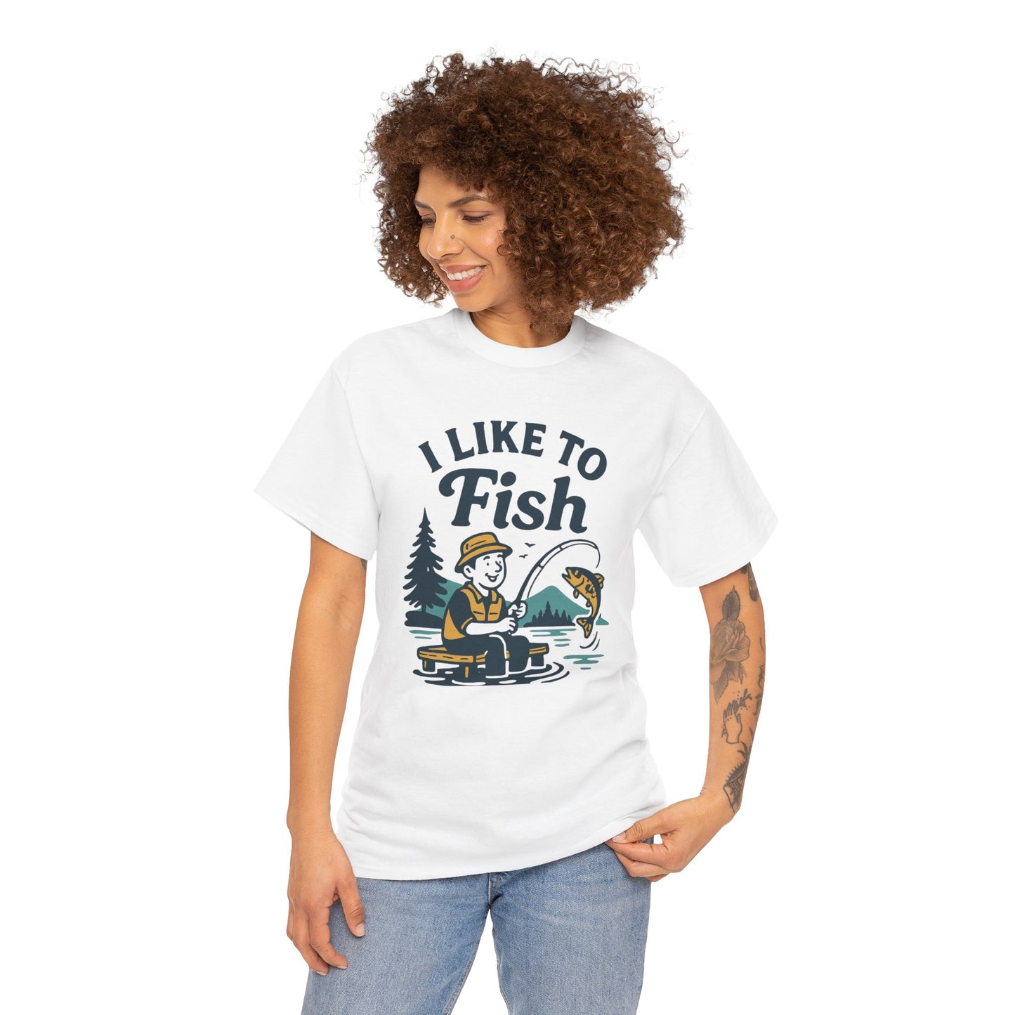 Fishing T-Shirt — "I Like to Fish" Vintage Outdoors Tee