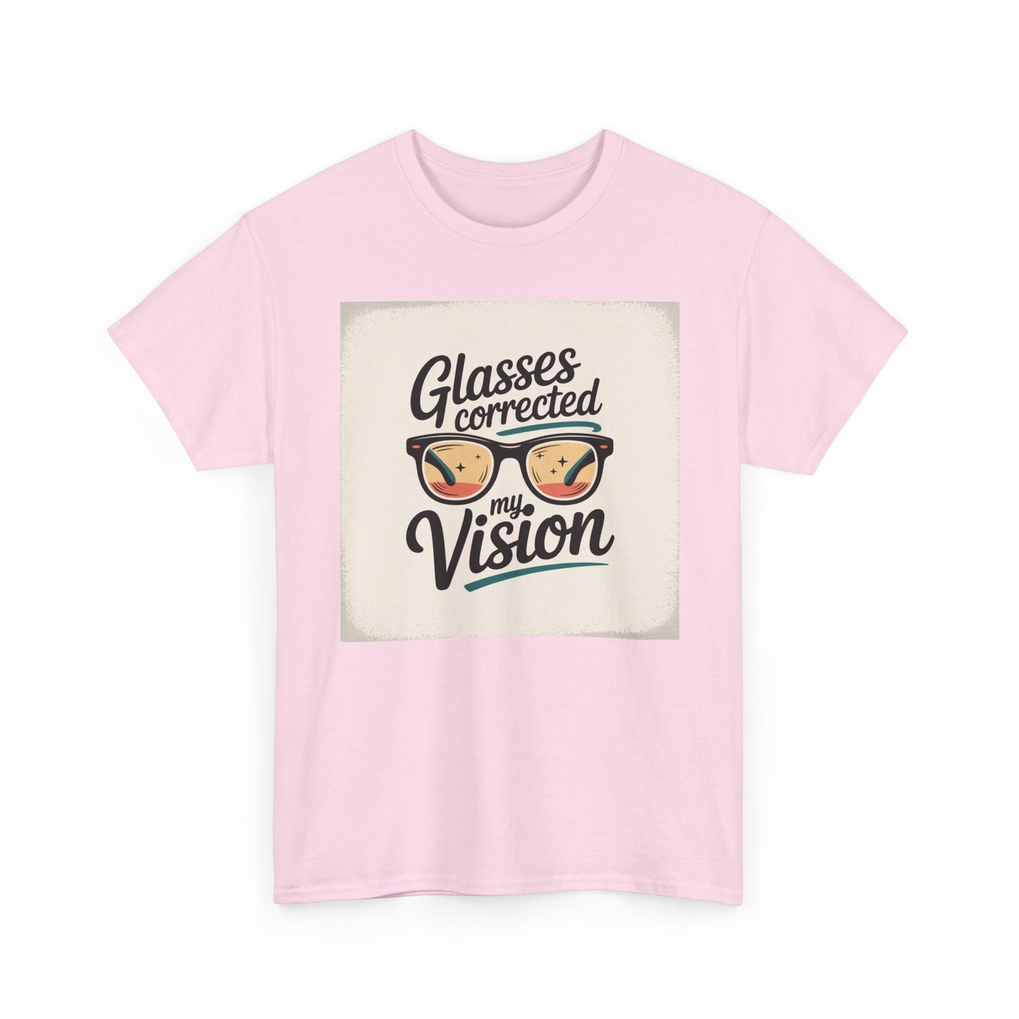 T-Shirt — "Glasses Corrected My Vision" Retro Eyewear Graphic Tee