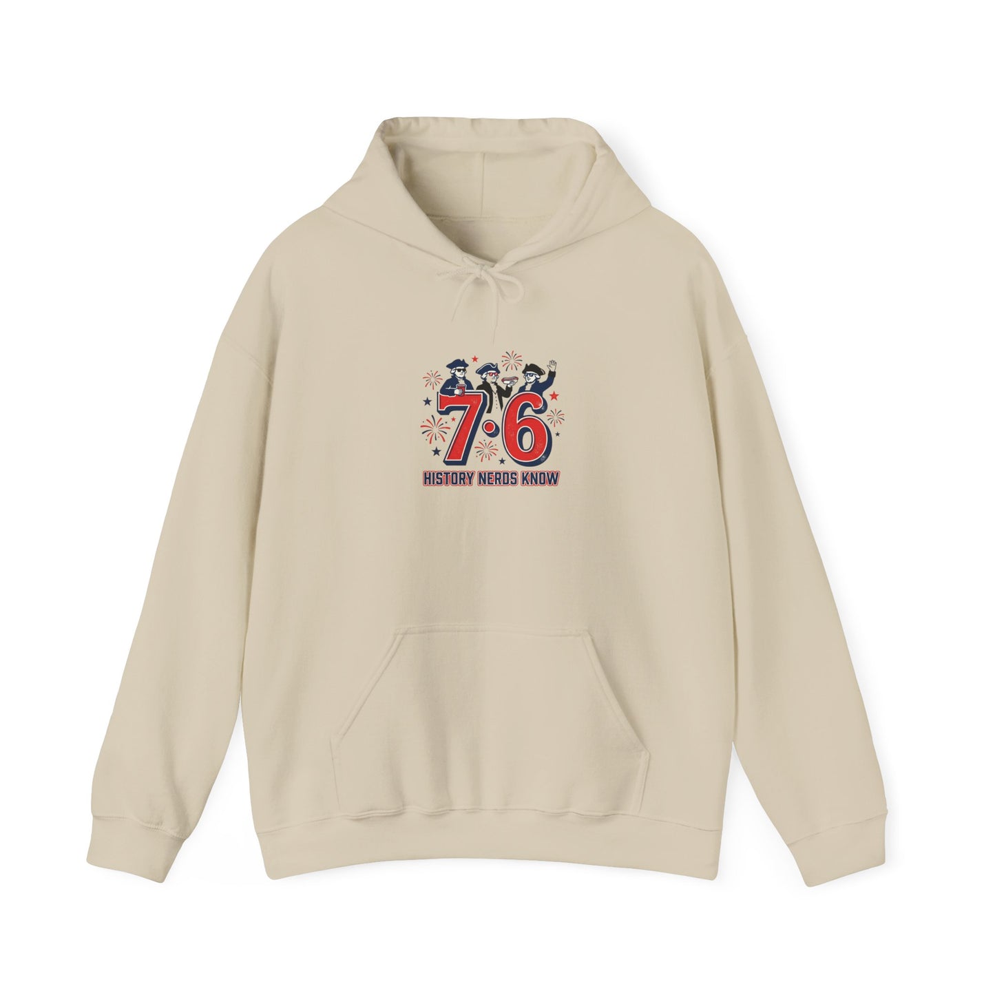 7•6 Patriotic History Meme Hoodie | 1776 Vintage Numbers, Independence USA