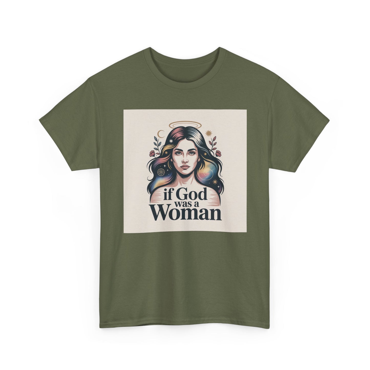 If God Was a Woman T-Shirt — Feminist Retro Portrait Tee