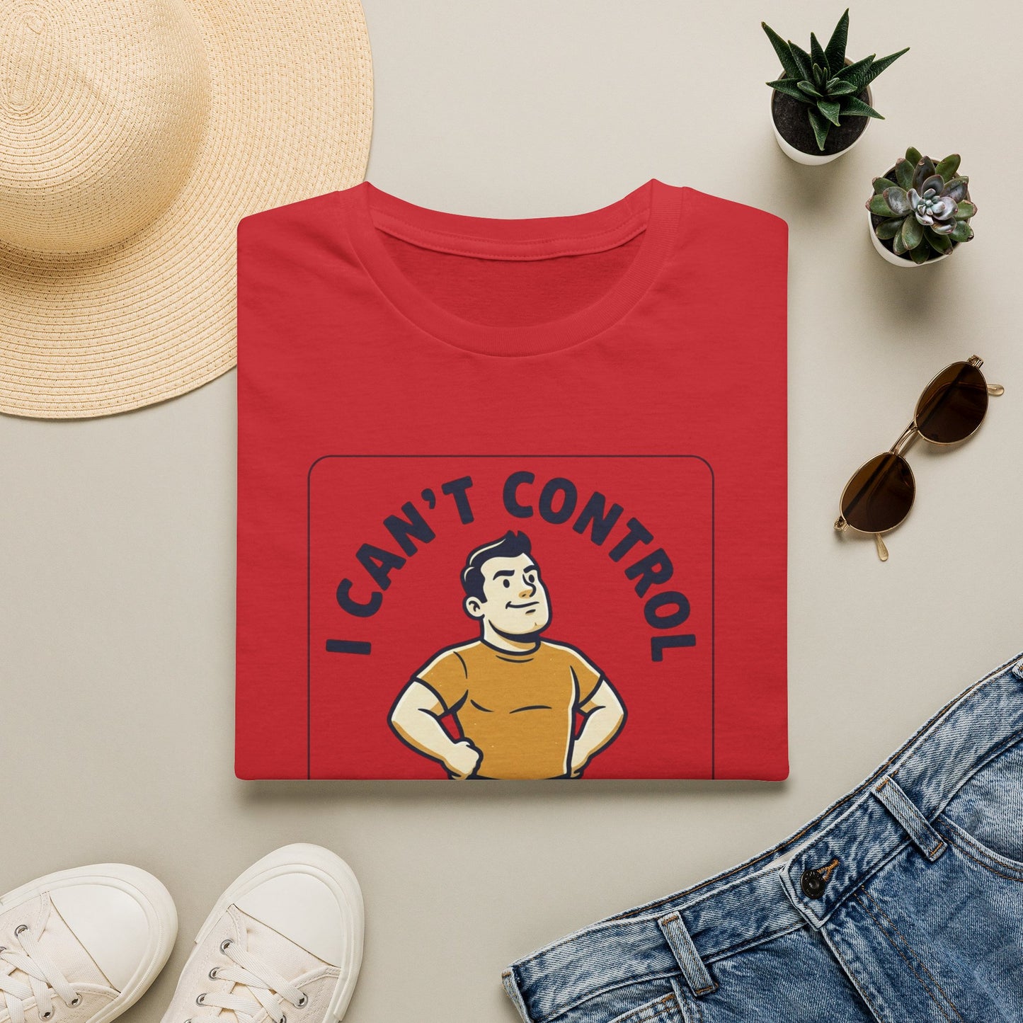 I Can’t Control My Height T‑Shirt — Funny Short Guy Humor Tee