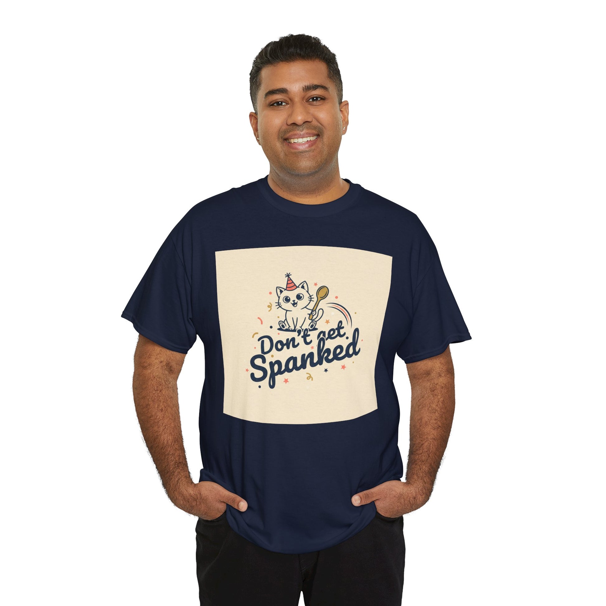 Don’t Get Spanked Cat Tee — Cute Retro Kitten Graphic T-Shirt Printify