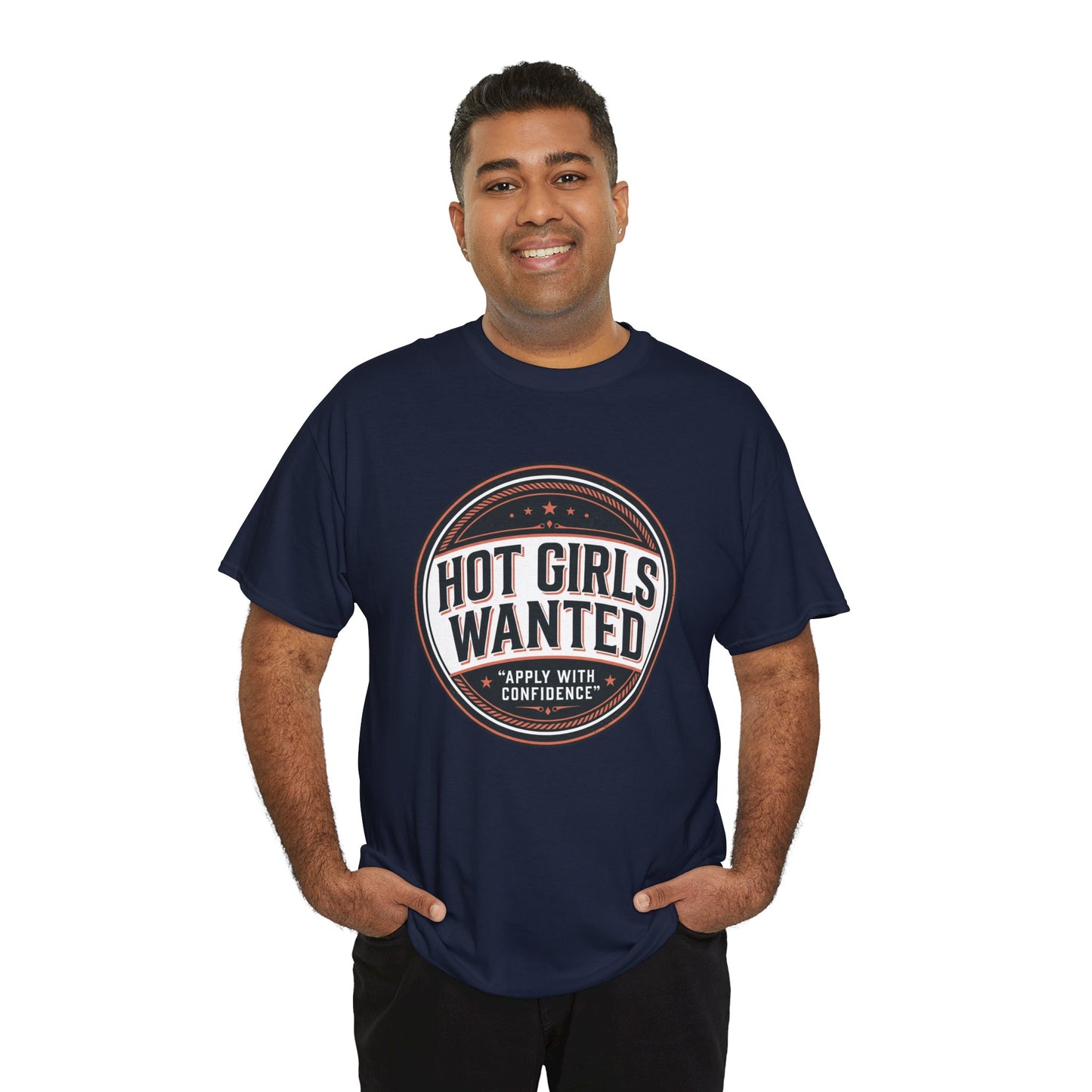 T-Shirt — "Hot Girls Wanted" Retro Badge Tee