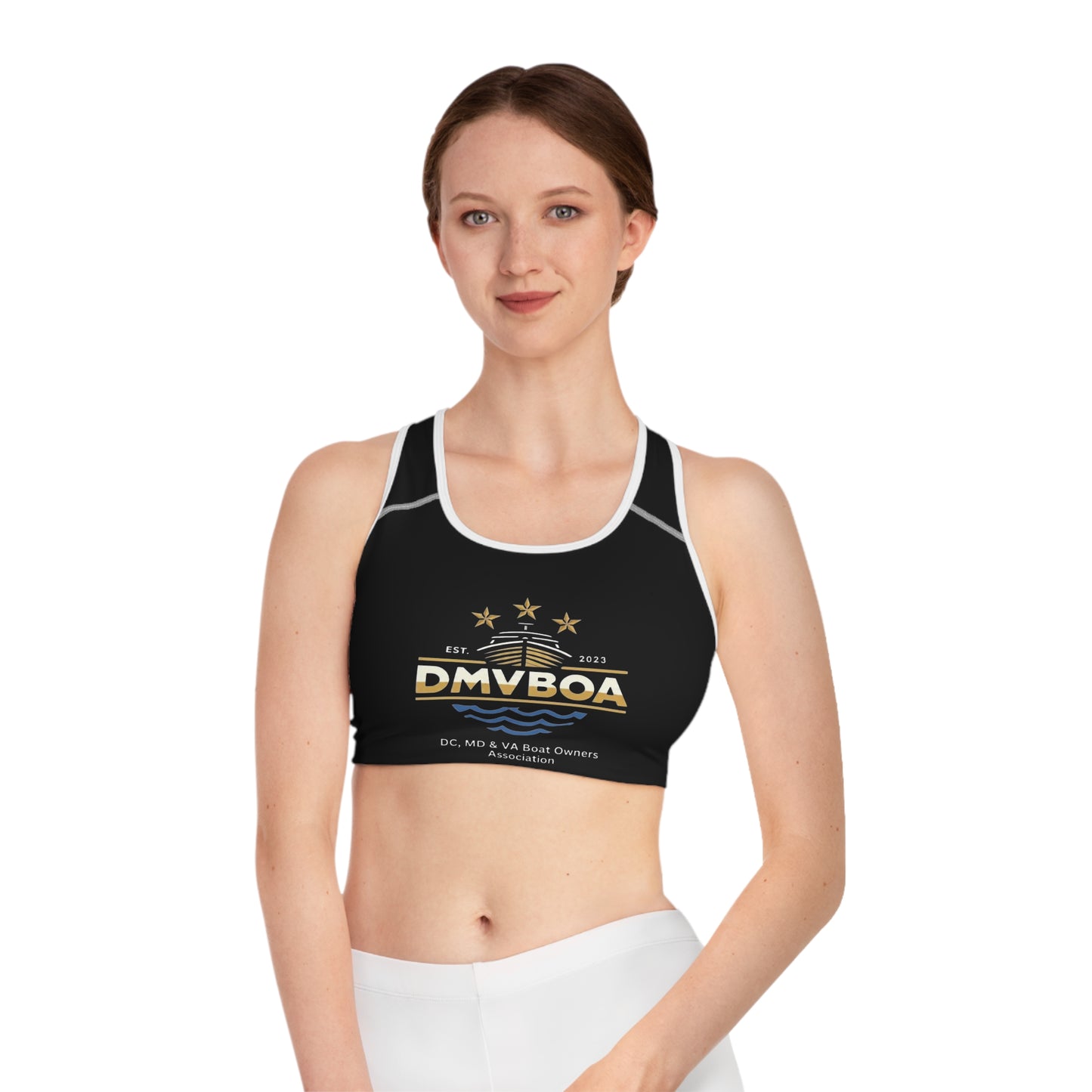 Boat Owners Association Sports Bra — DMVBOA Logo Activewear