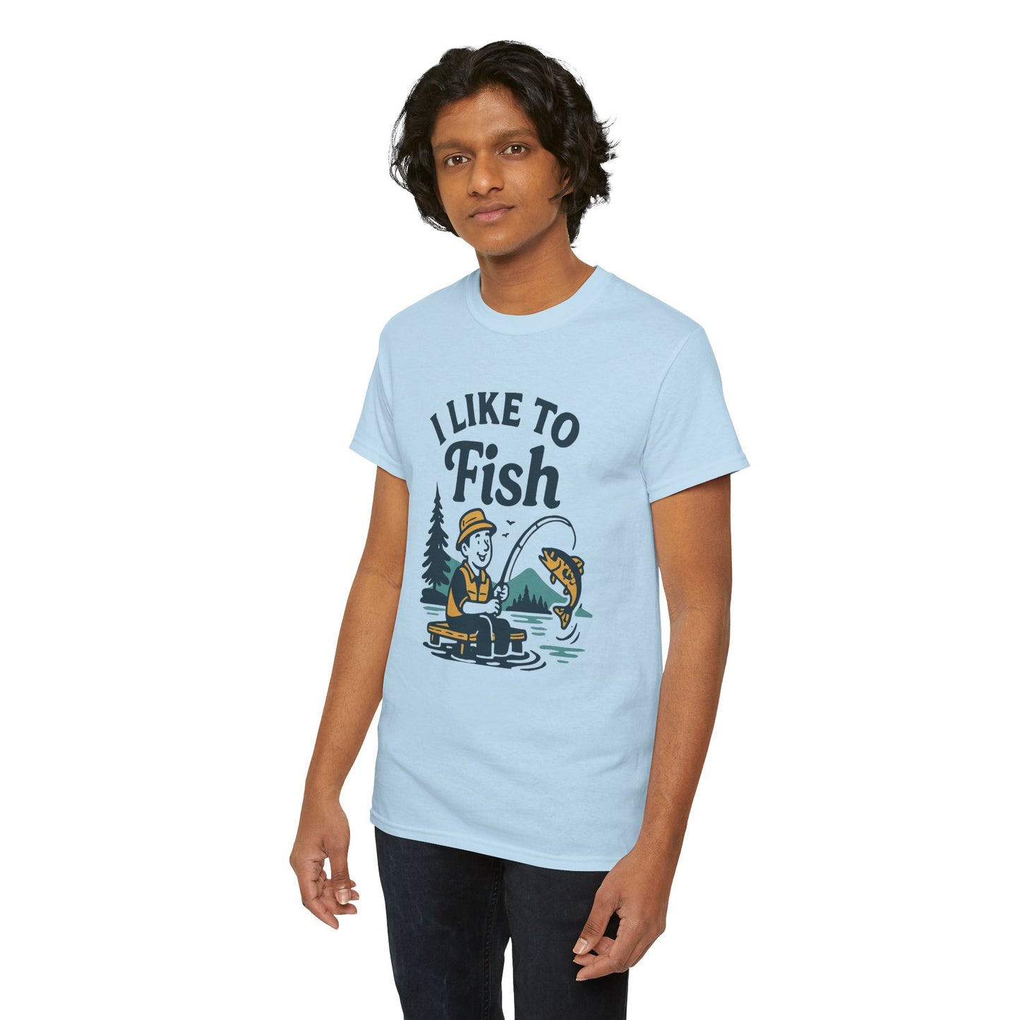 Fishing T-Shirt — "I Like to Fish" Vintage Outdoors Tee