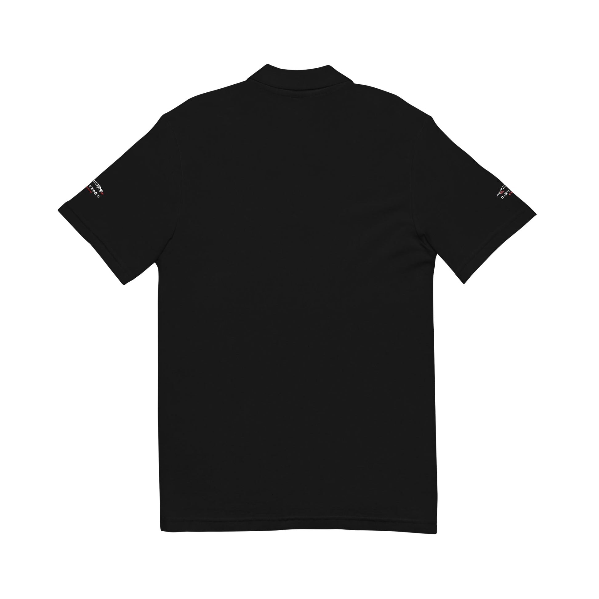 C-RYDERZ Embroidered Black Polo — 'Never Give Up' Heartbeat Logo Printify