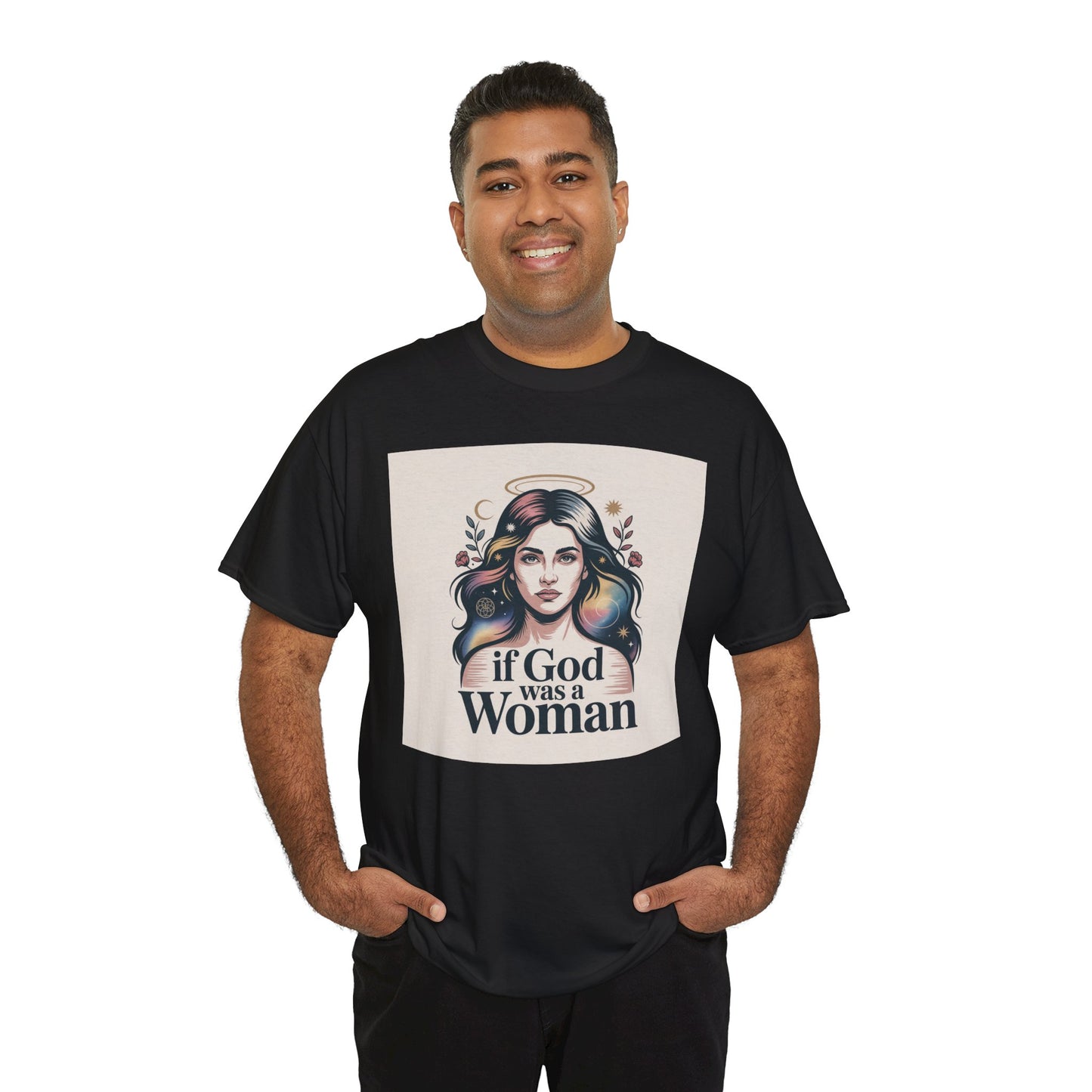 If God Was a Woman T-Shirt — Feminist Retro Portrait Tee
