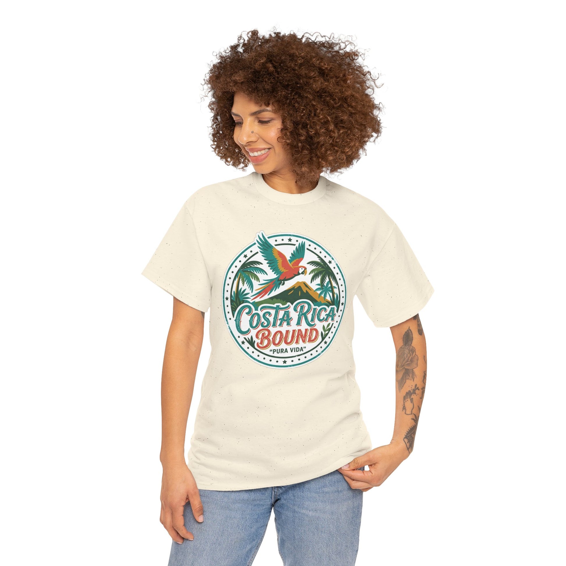 Costa Rica Bound T-Shirt — Tropical Parrot Travel Tee Printify