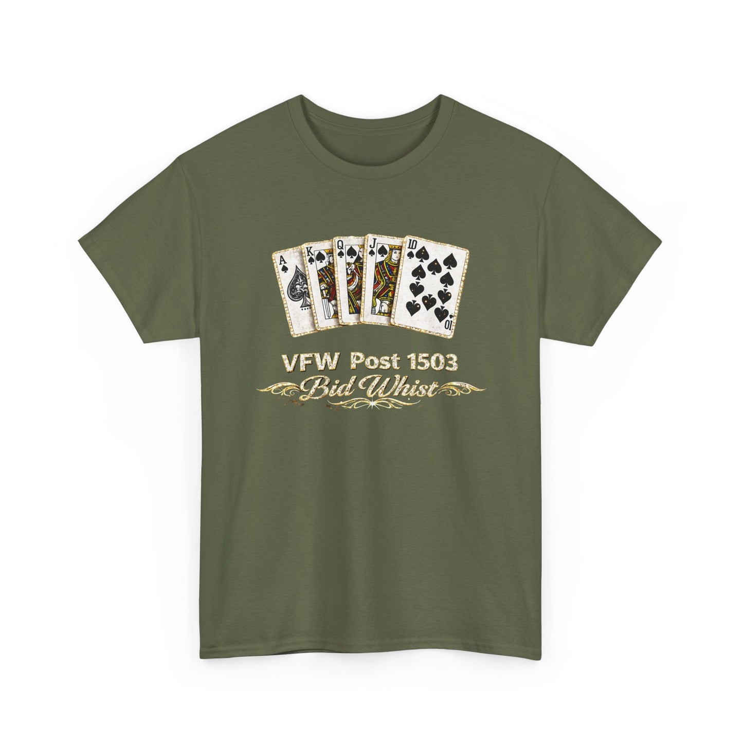 Veterans VFW Poker Night Tee – "VFW Post 1503" Playing Cards Design