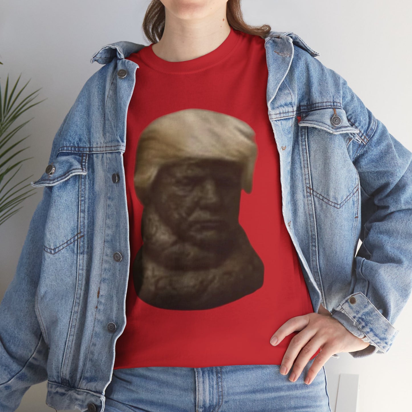 Graphic Tee — Bronze Bust Illustration T‑Shirt