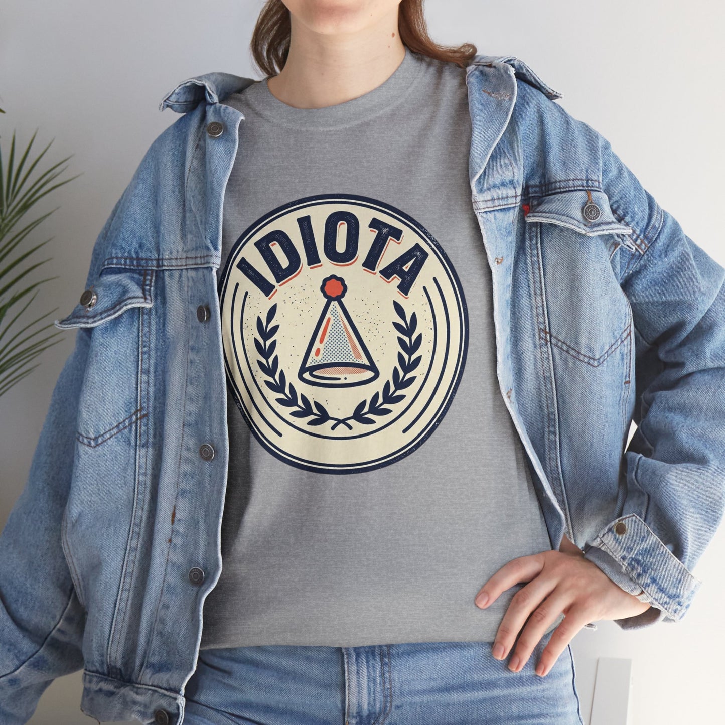 Idiota Crest T-Shirt — Vintage Emblem Graphic Tee