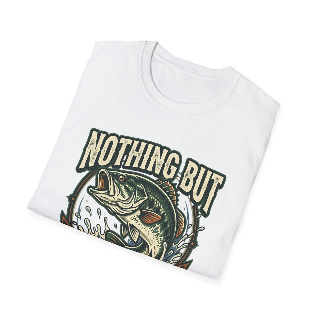 Nothing But Bass Fishing T-Shirt — Retro Largemouth Bass Graphic Tee