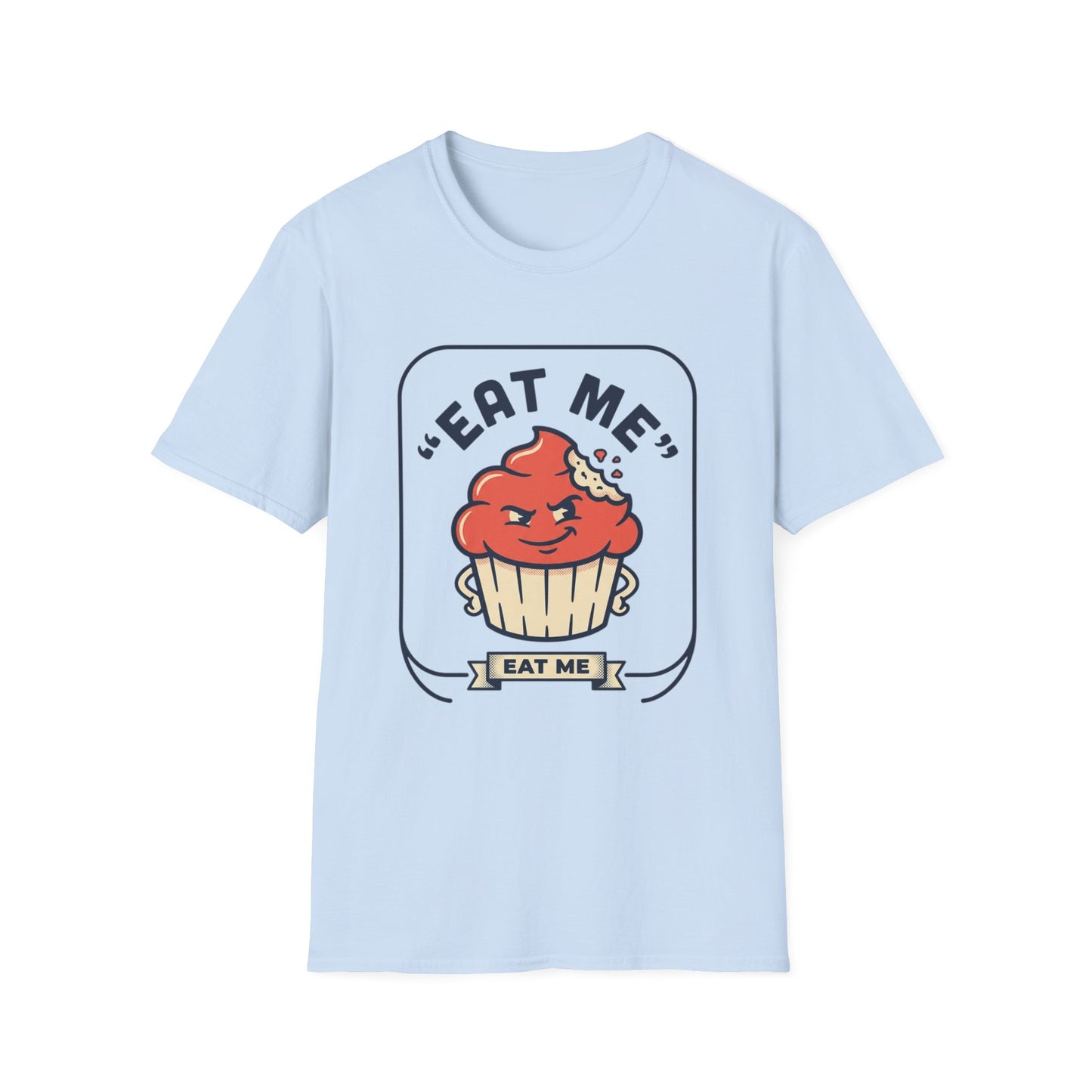 Cupcake Graphic T-Shirt — "Eat Me" Retro Dessert Tee