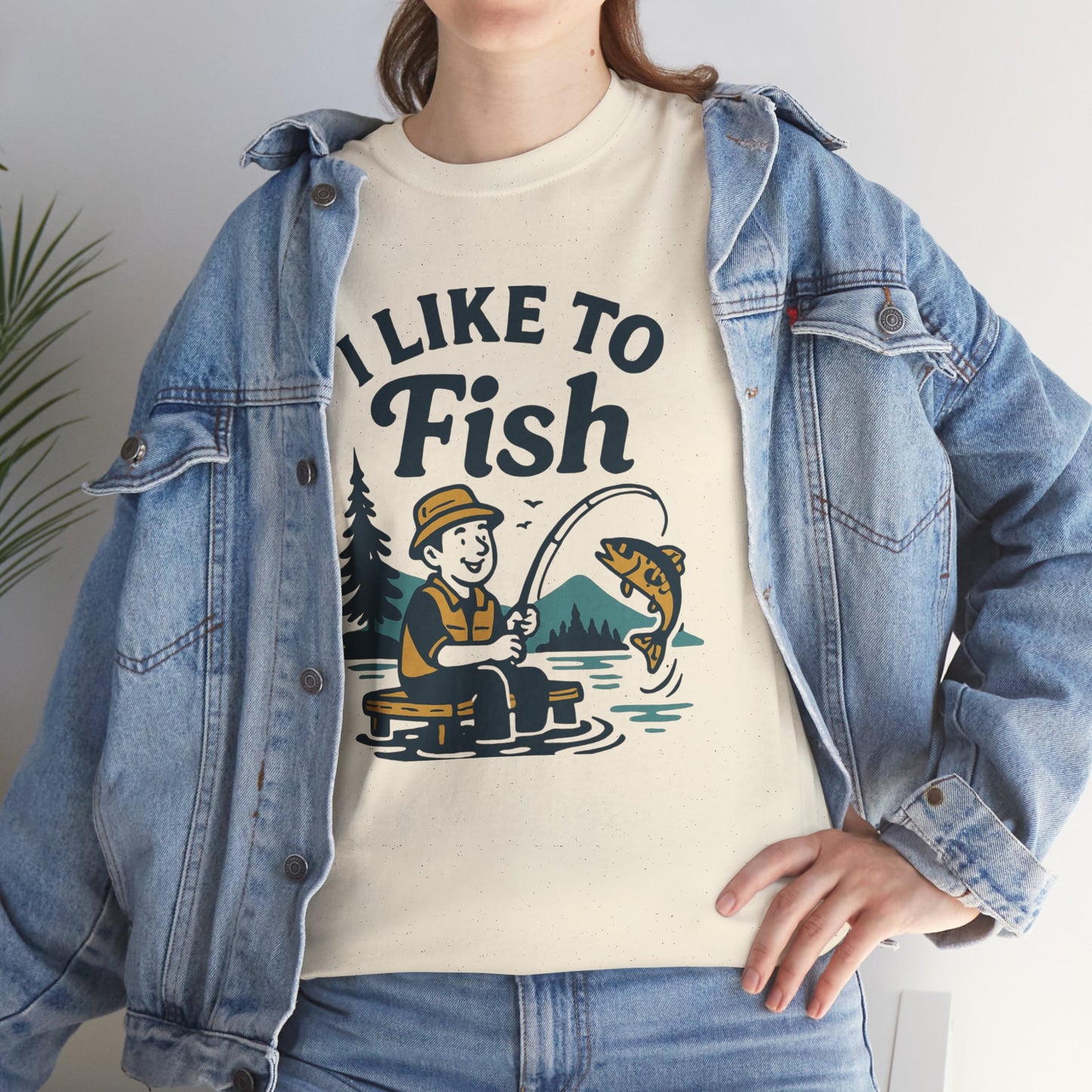 Fishing T-Shirt — "I Like to Fish" Vintage Outdoors Tee