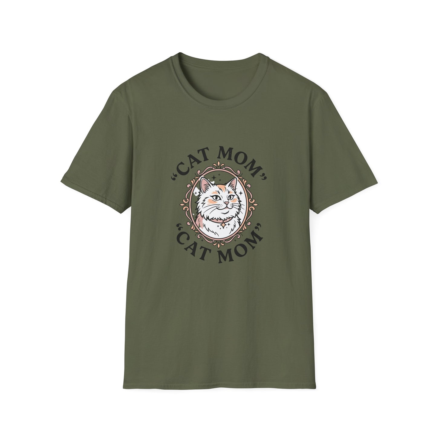 Cat Mom T-Shirt — Cute Vintage Cat Portrait Tee for Cat Lovers